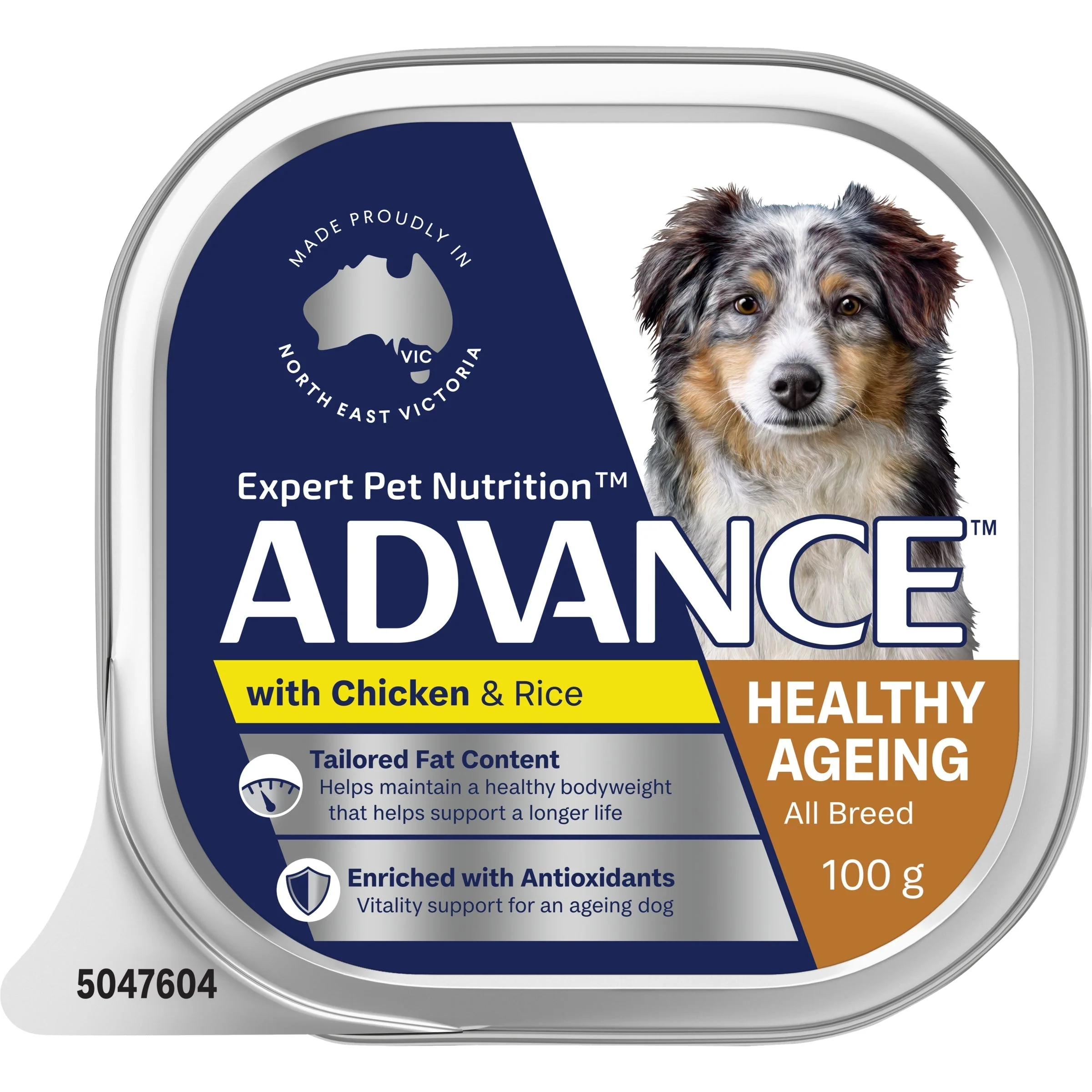 Advance Chicken and Rice Healthy Ageing All Breed Mature Dog Wet Food 100g