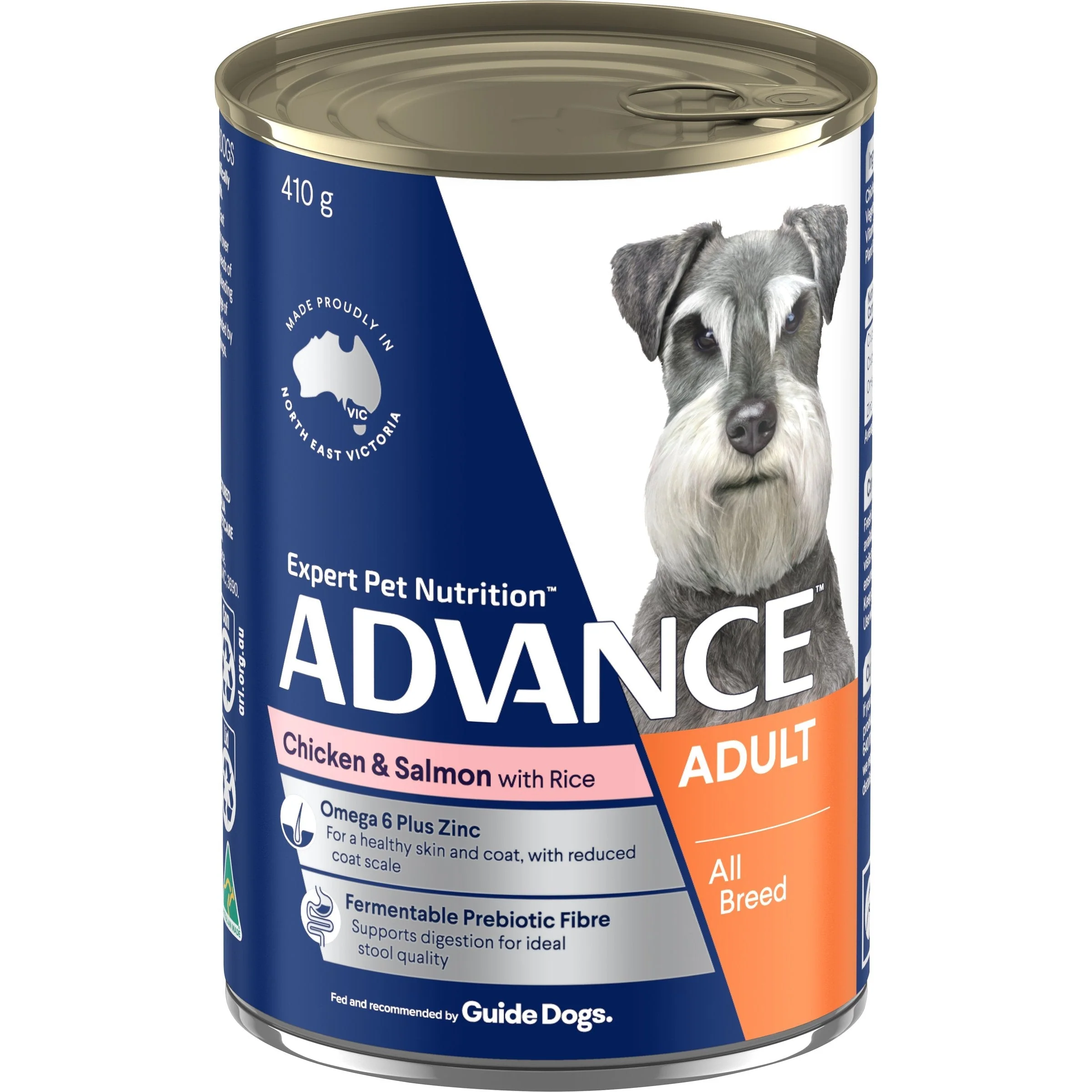 Advance Chicken and Salmon All Breed Adult Dog Wet Food 410g x 12 - Image 2