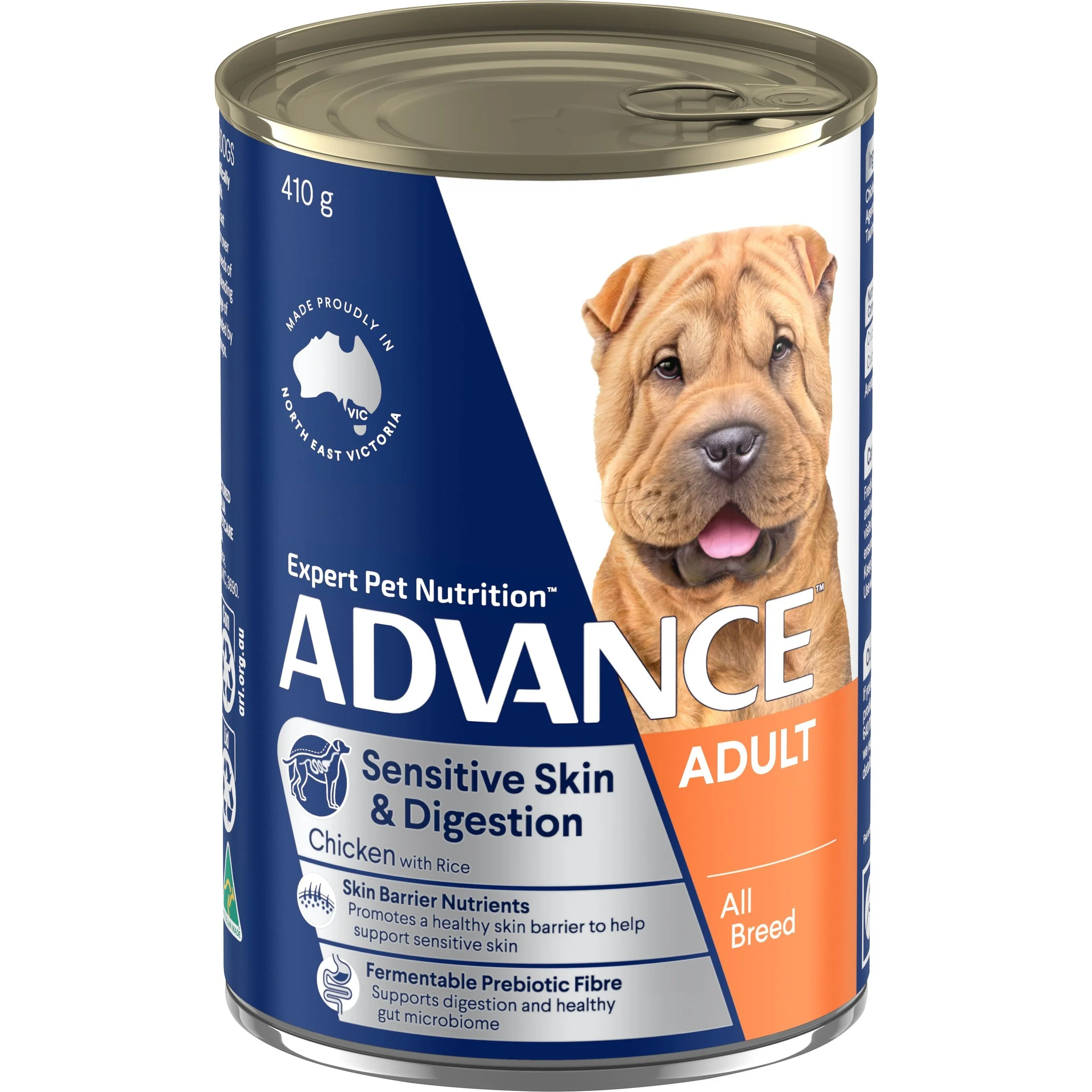Advance Chicken and Rice Sensitive Skin and Digestion Adult Dog Wet Food 410g x 12 - Image 2