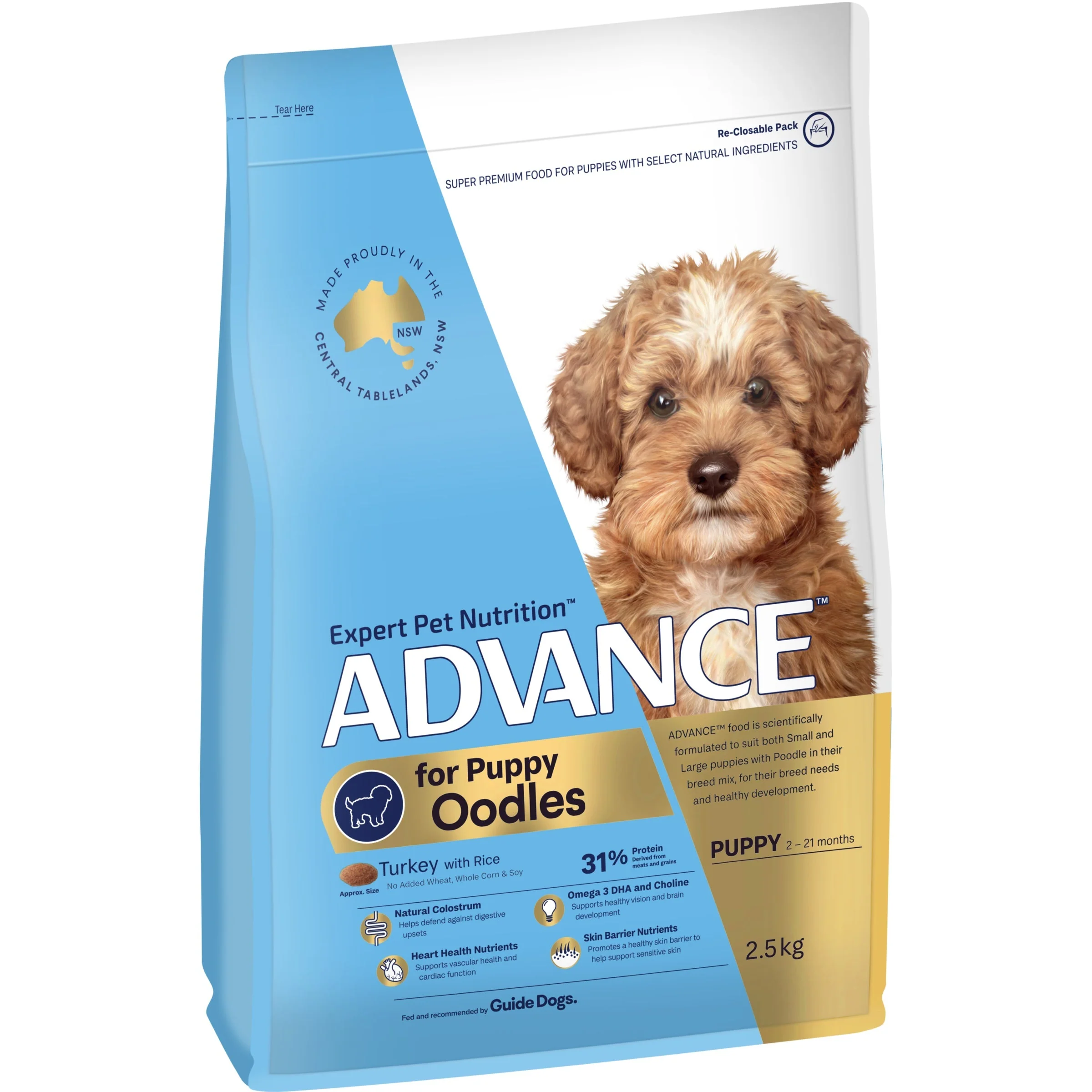 Advance Turkey and Rice Oodles Puppy Dry Food 2.5kg - Image 3
