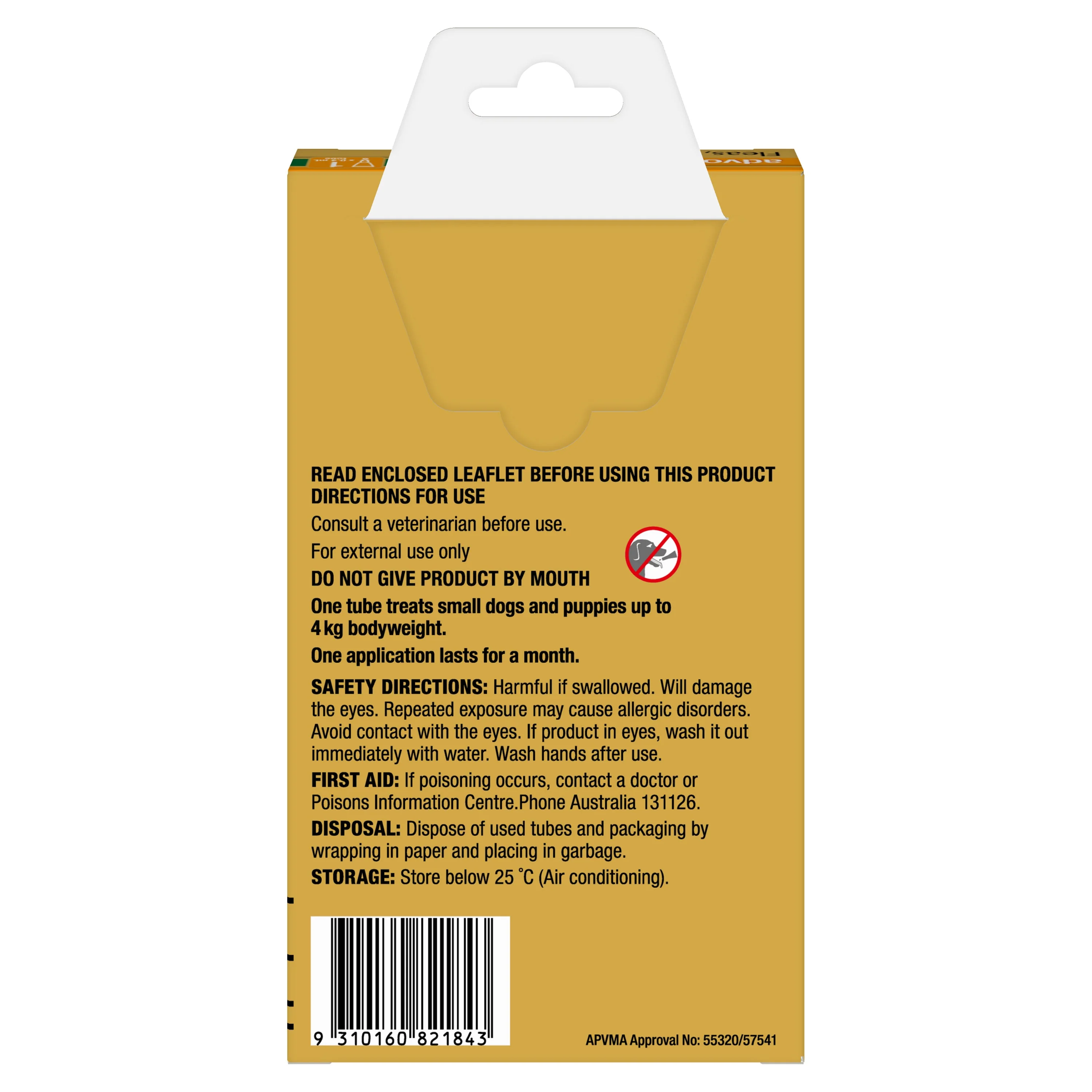 Advocate Flea Heartworm and Worm Treatment for Dogs 0-4kg Green 1 Pack - Image 3