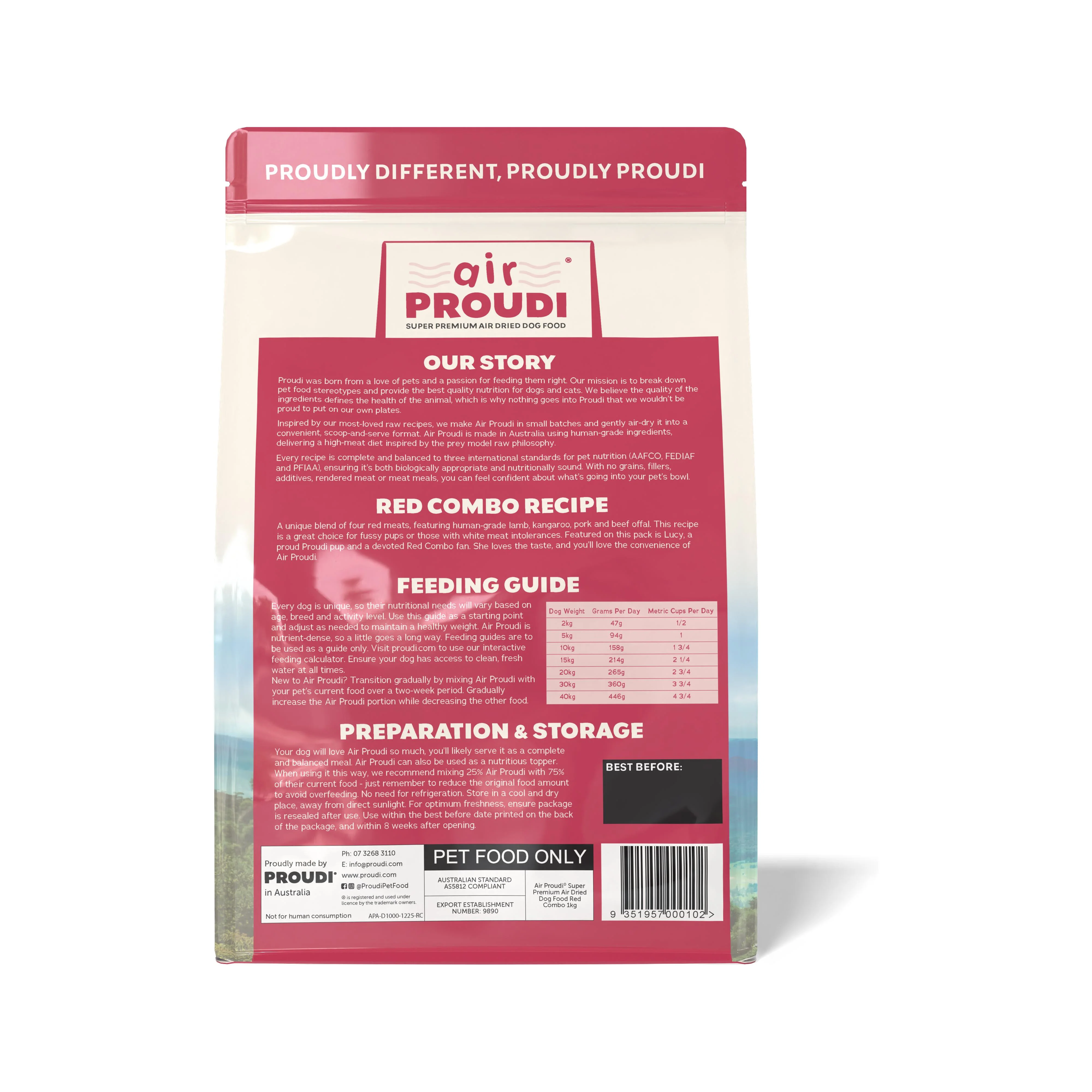 AirProudi Air Dried Dog Food Red Combo 1kg - Image 3