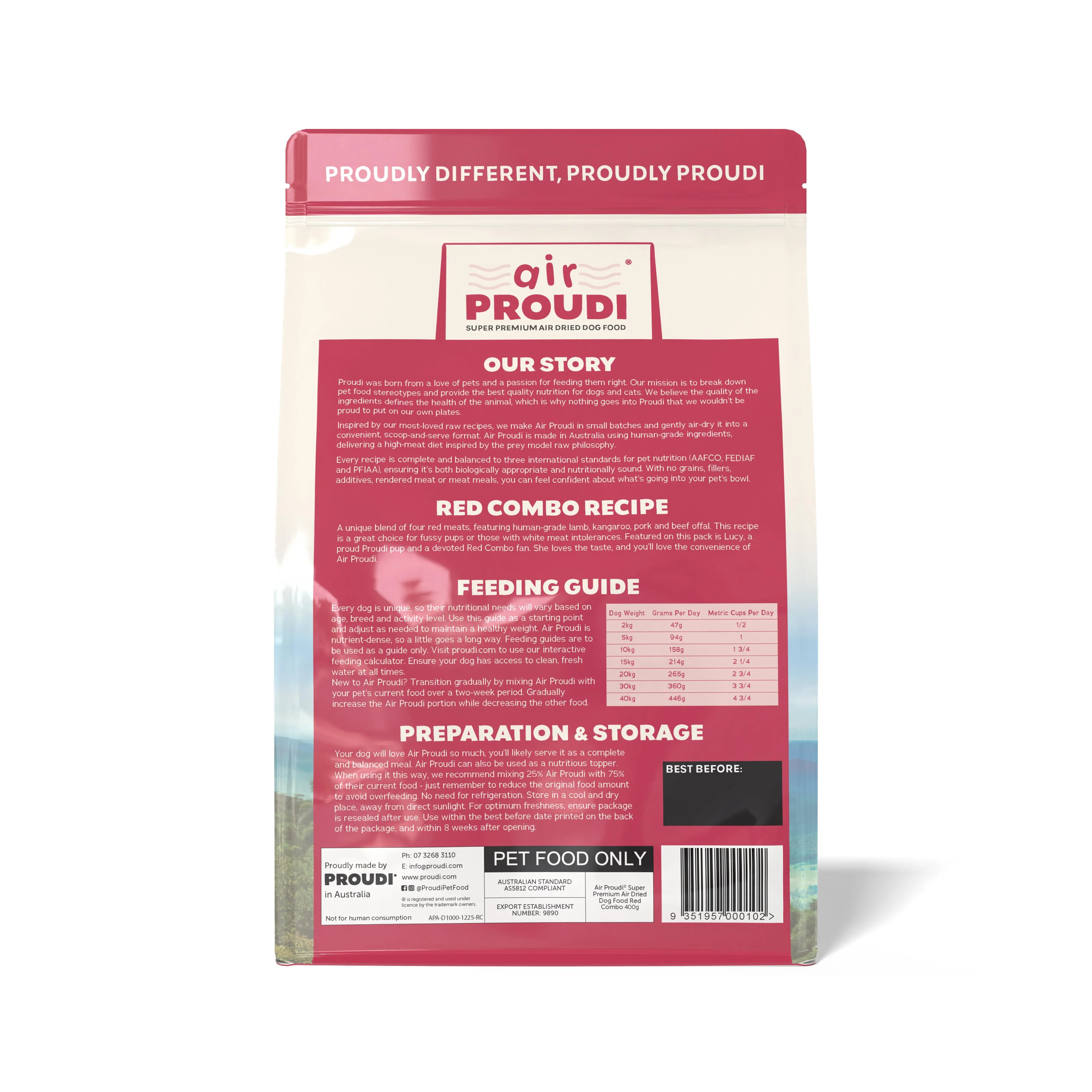 AirProudi Air Dried Dog Food Red Combo 400g - Image 3