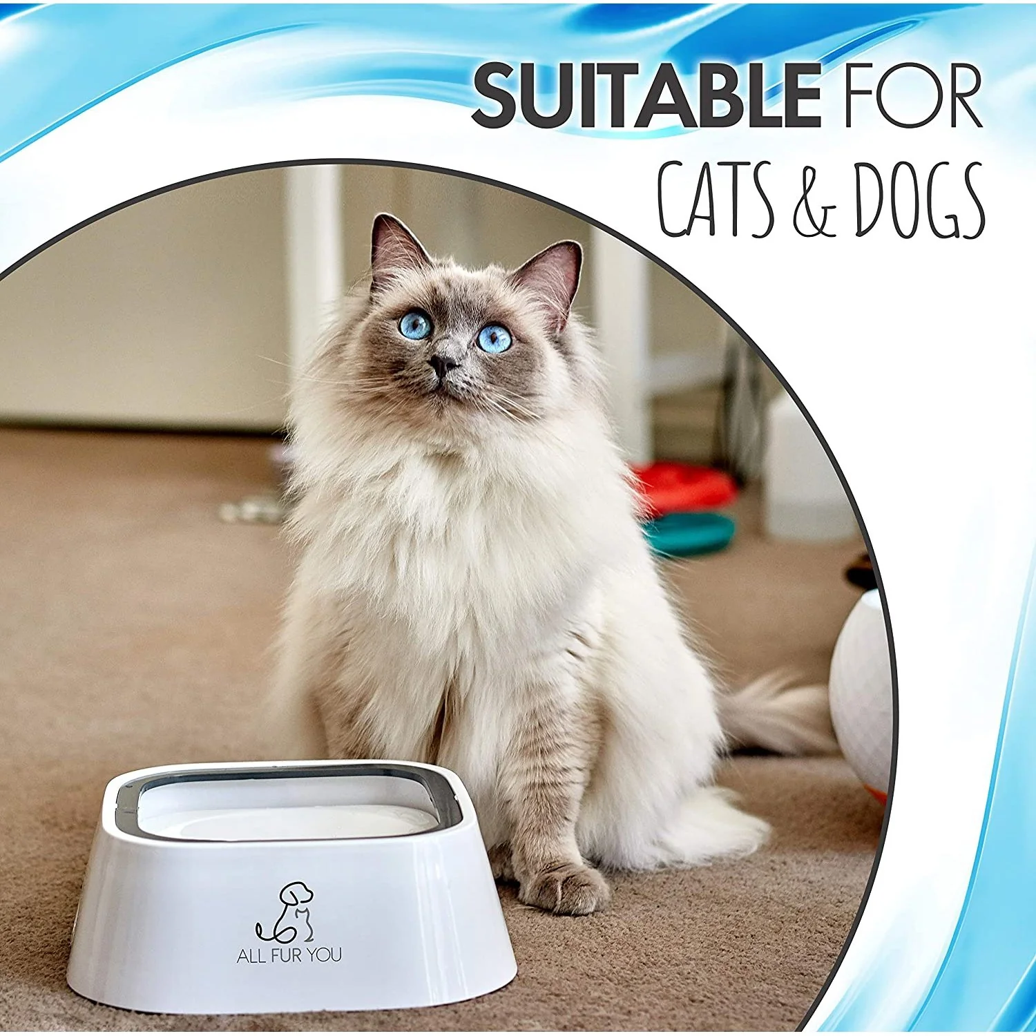 All Fur You Anti-Splash Dog Water Bowl 2L - Image 7