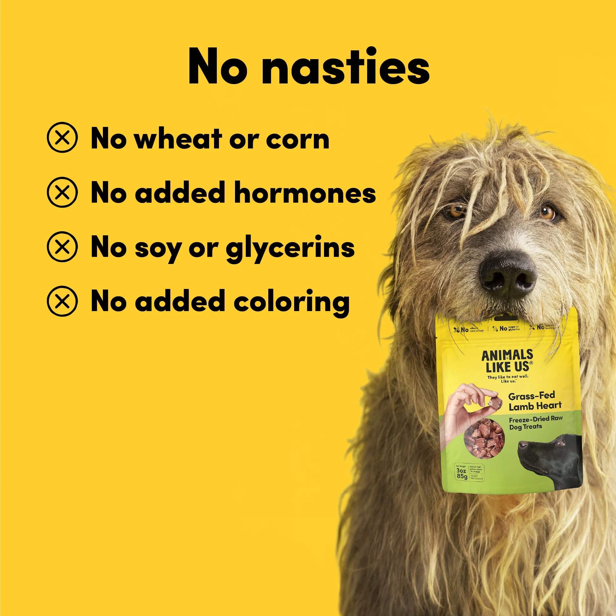Animals Like Us Grass-Fed Lamb Heart Freeze Dried Dog Treats 85g - Image 5