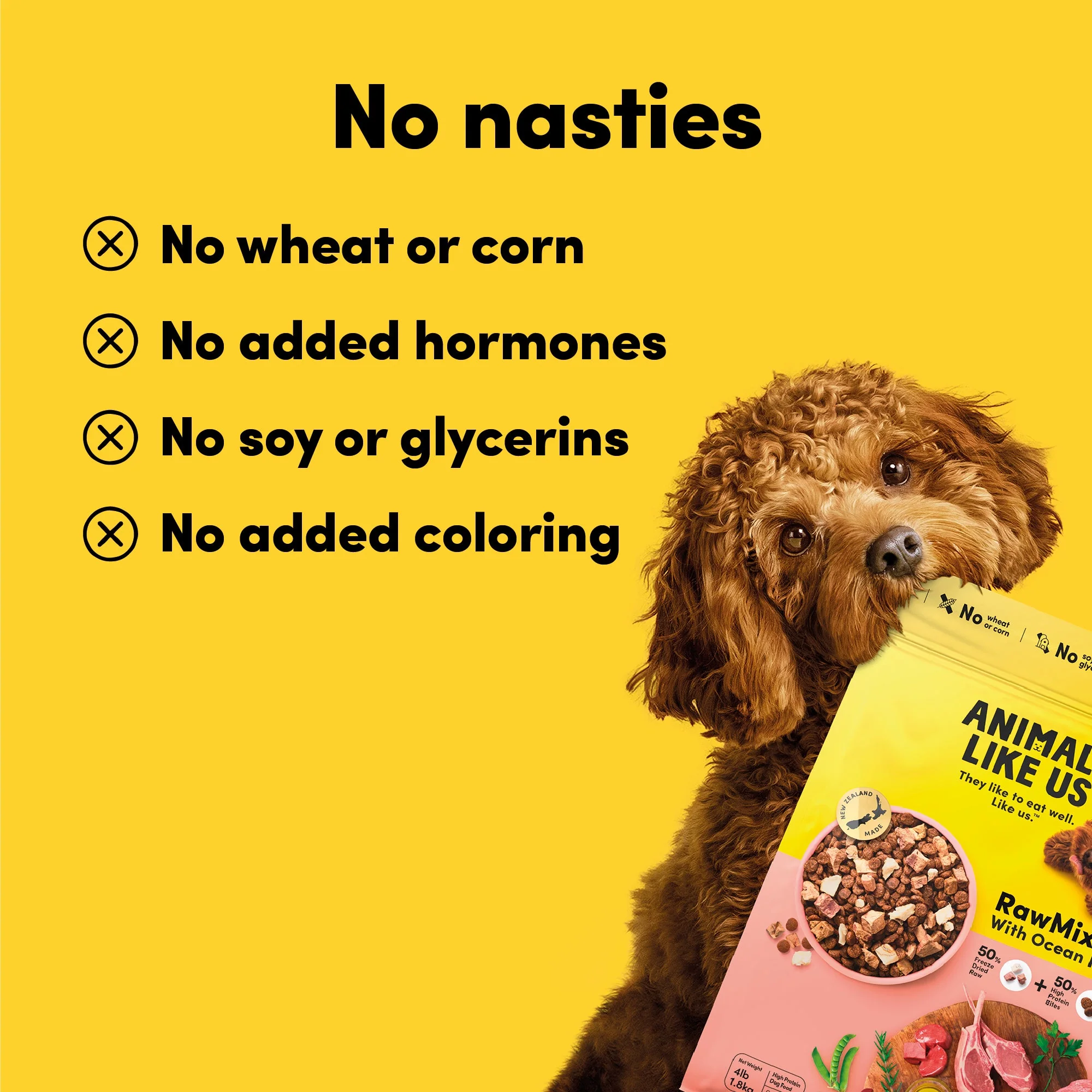 Animals Like Us RawMix50 with Freeze Dried Ocean Fish and Kibble Mix Dry Dog Food 1.8kg - Image 7