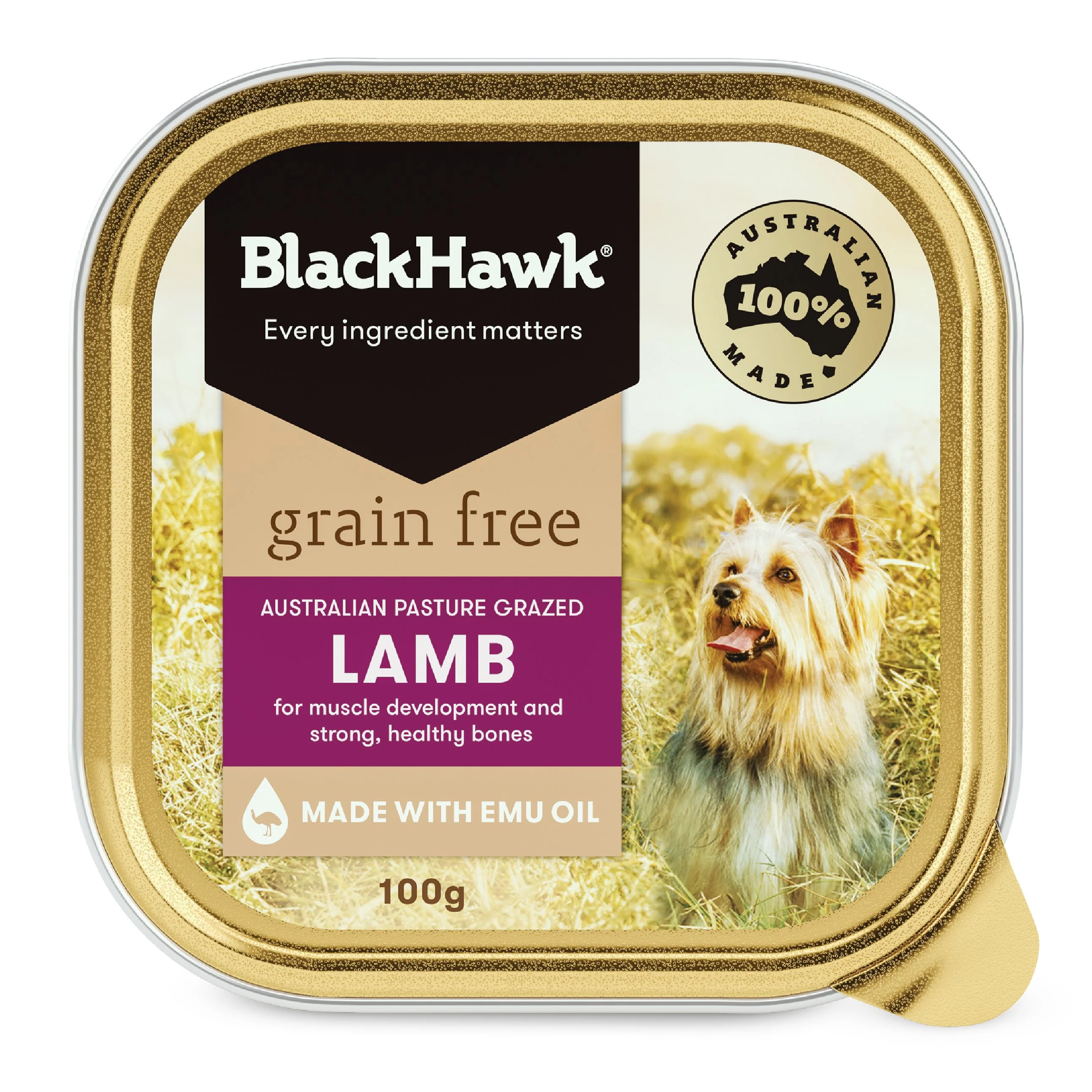 Black Hawk Grain Free Lamb Wet Dog Food 100g - Image 2