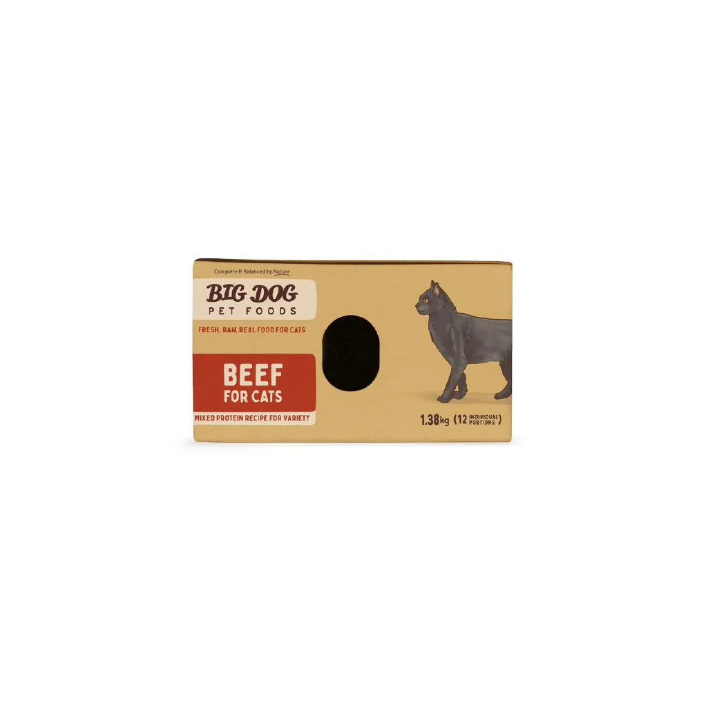 Big Dog for Cats BARF Beef Raw Cat Food 1.38kg (Frozen) - Image 3