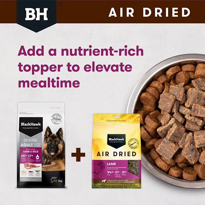 Black Hawk Air Dried Lamb Dry Dog Food 2kg - Image 5