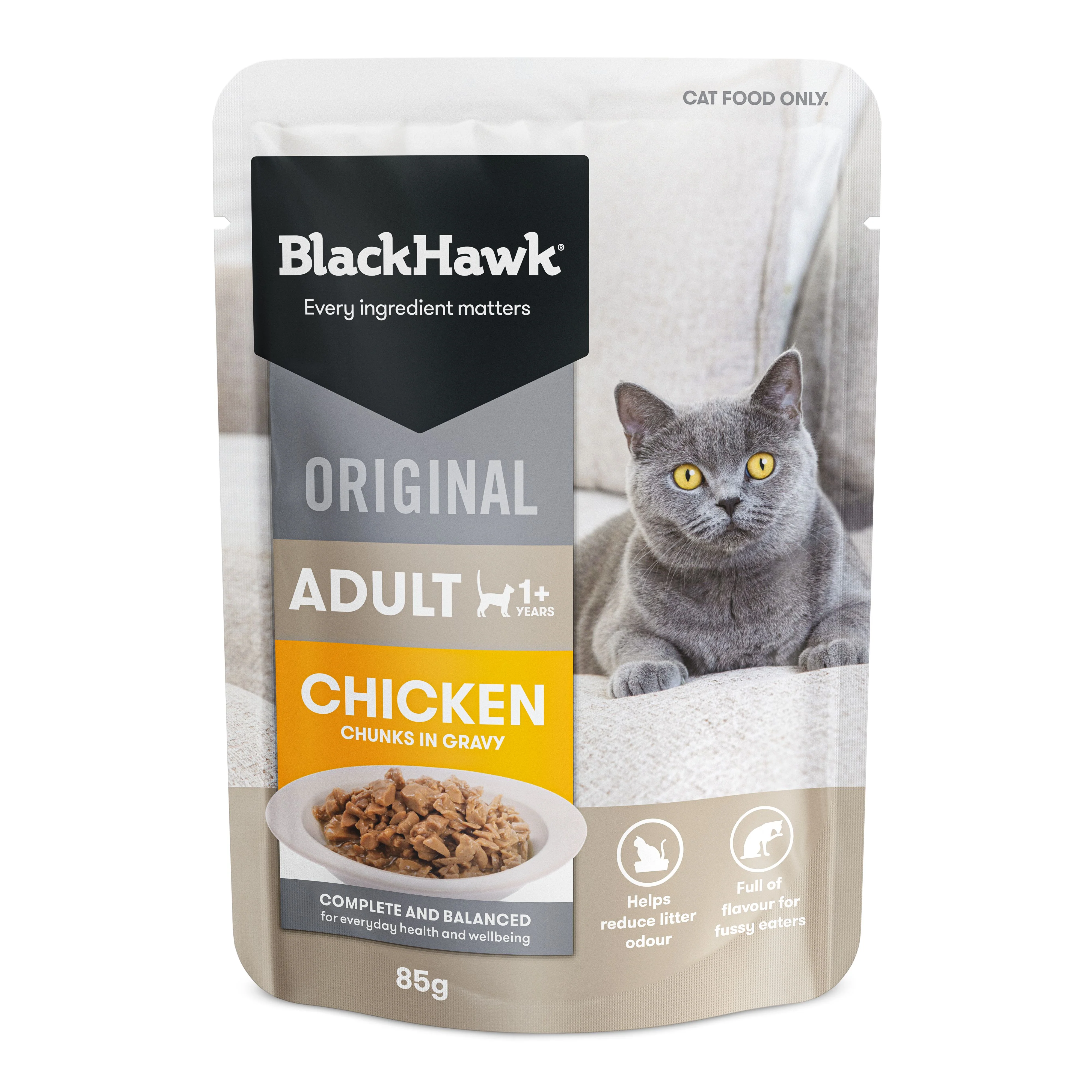 Black Hawk Chicken in Gravy Cat Wet Food 85gx12 - Image 4