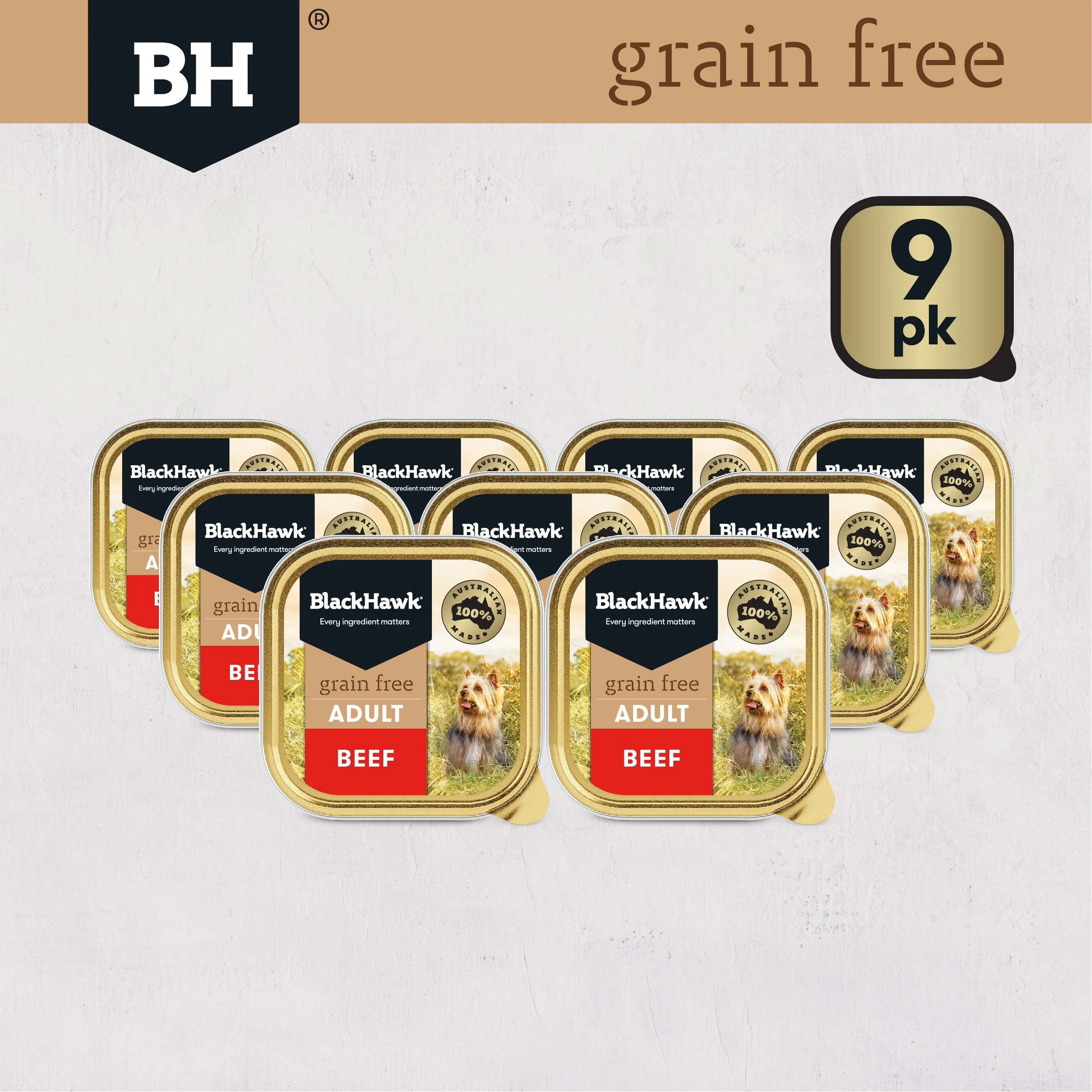 Black Hawk Grain Free Beef Wet Dog Food 100g x 9 - Image 6
