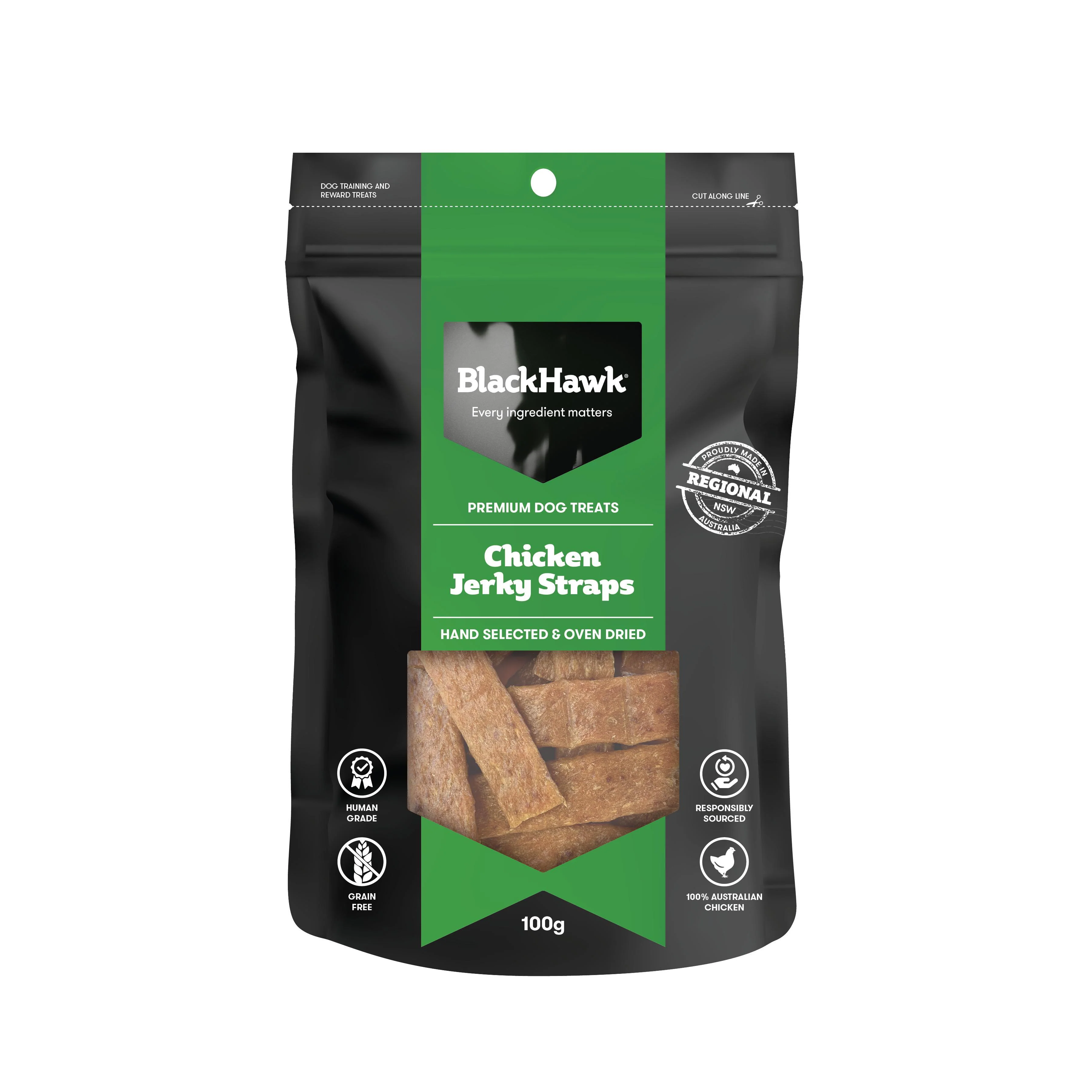 Black Hawk Dog Treats Chicken Jerky Straps 100g - Image 2