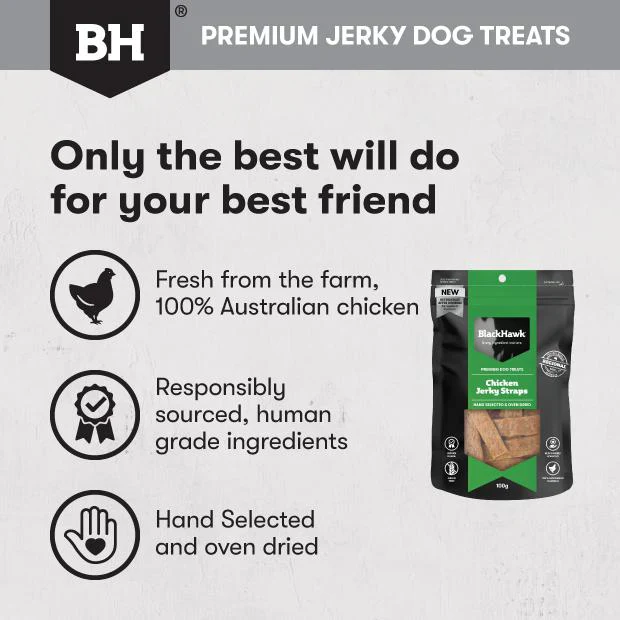 Black Hawk Dog Treats Chicken Jerky Straps 100g - Image 4
