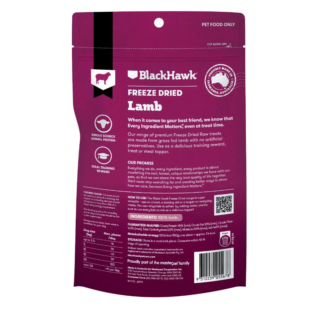 Black Hawk Freeze Dried Lamb Dog Treats 50g - Image 3