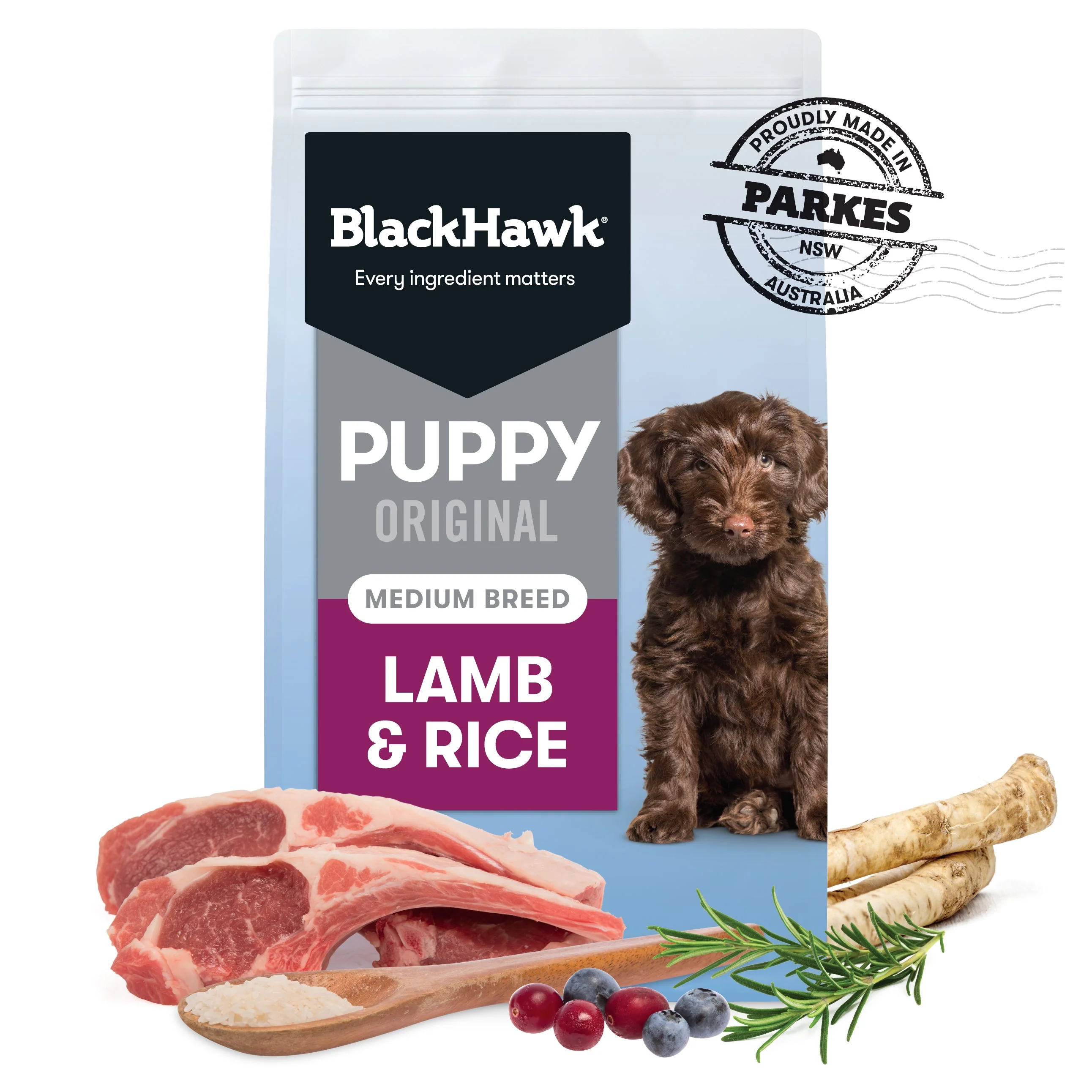 Black Hawk Lamb and Rice Medium Breed Puppy Dry Dog Food 10kg - Image 2