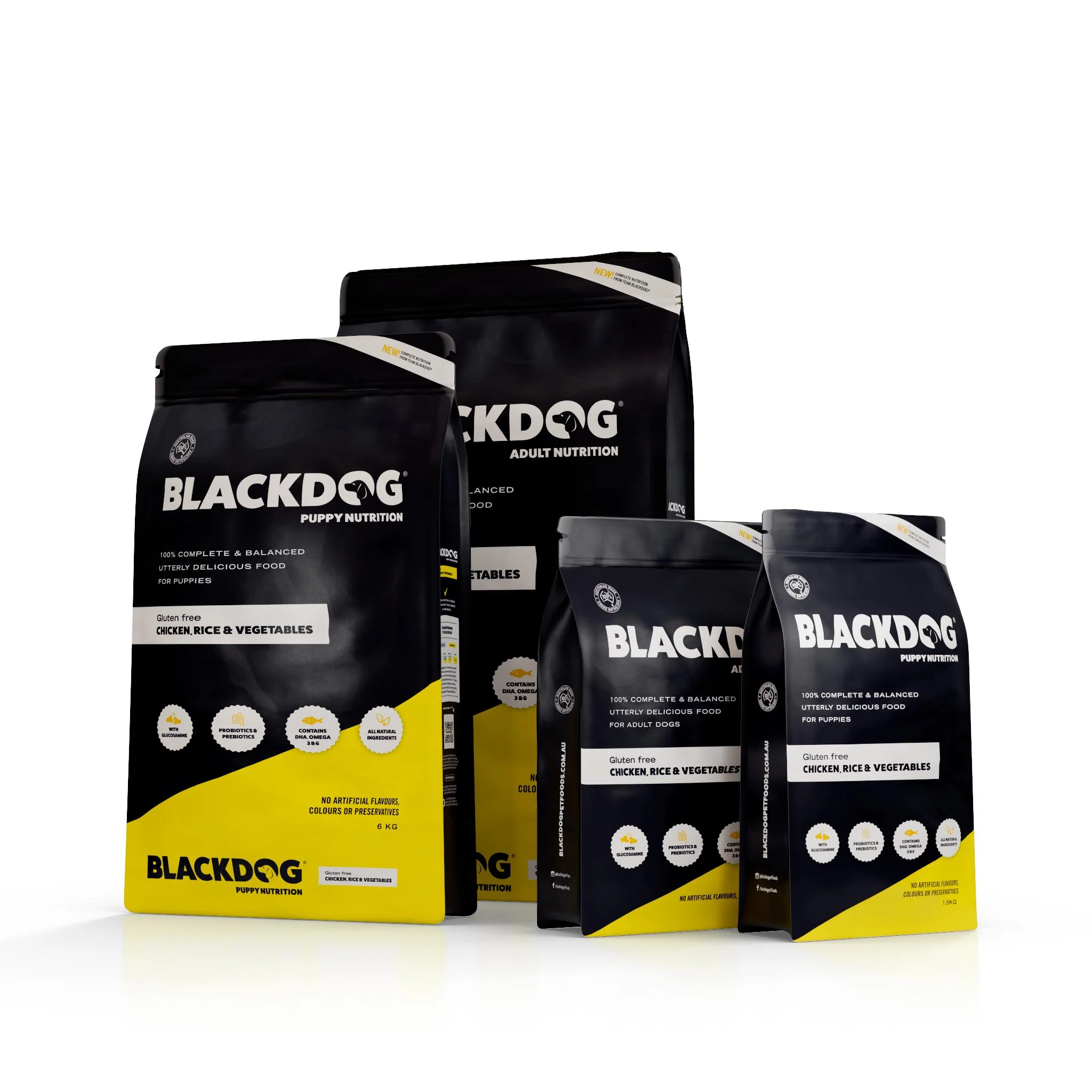 Blackdog Chicken Rice and Vegetables Puppy Dry Dog Food 1.5kg - Image 3