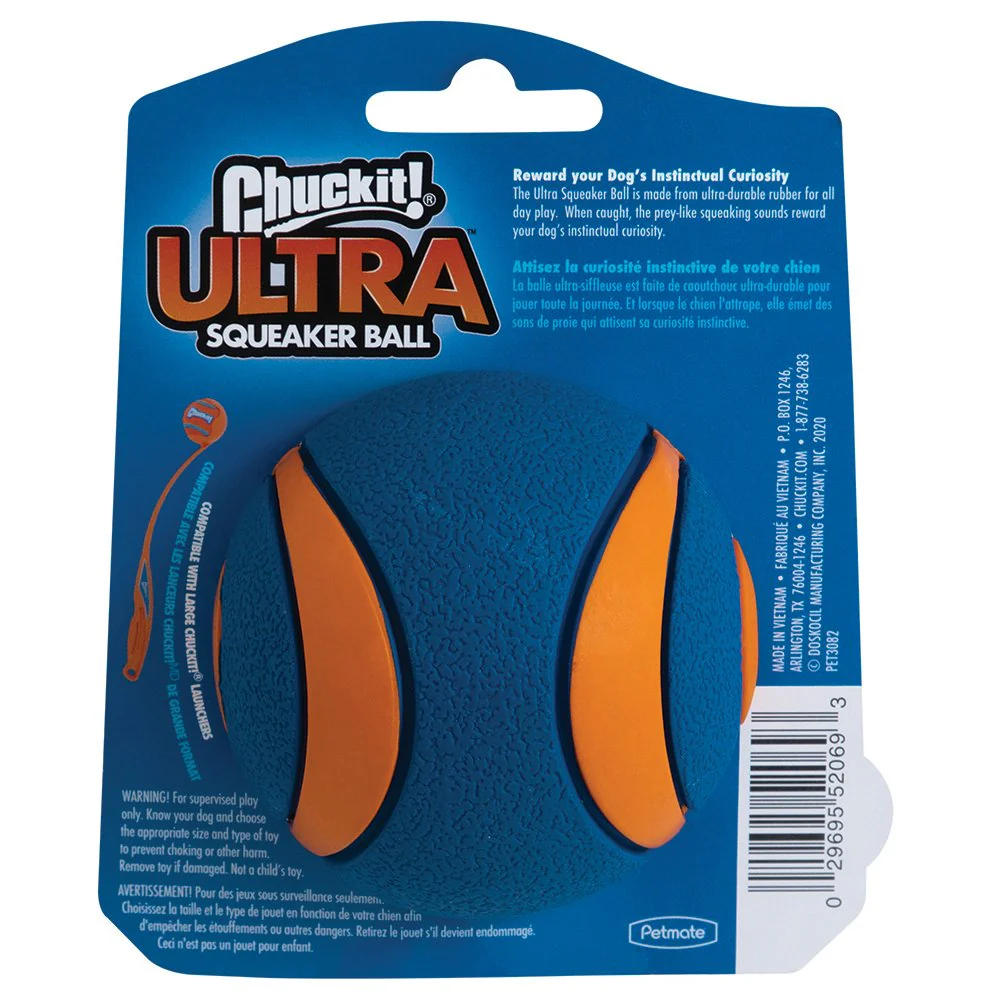 Chuckit Ultra Squeaker Ball Large Dog Toy - Image 3