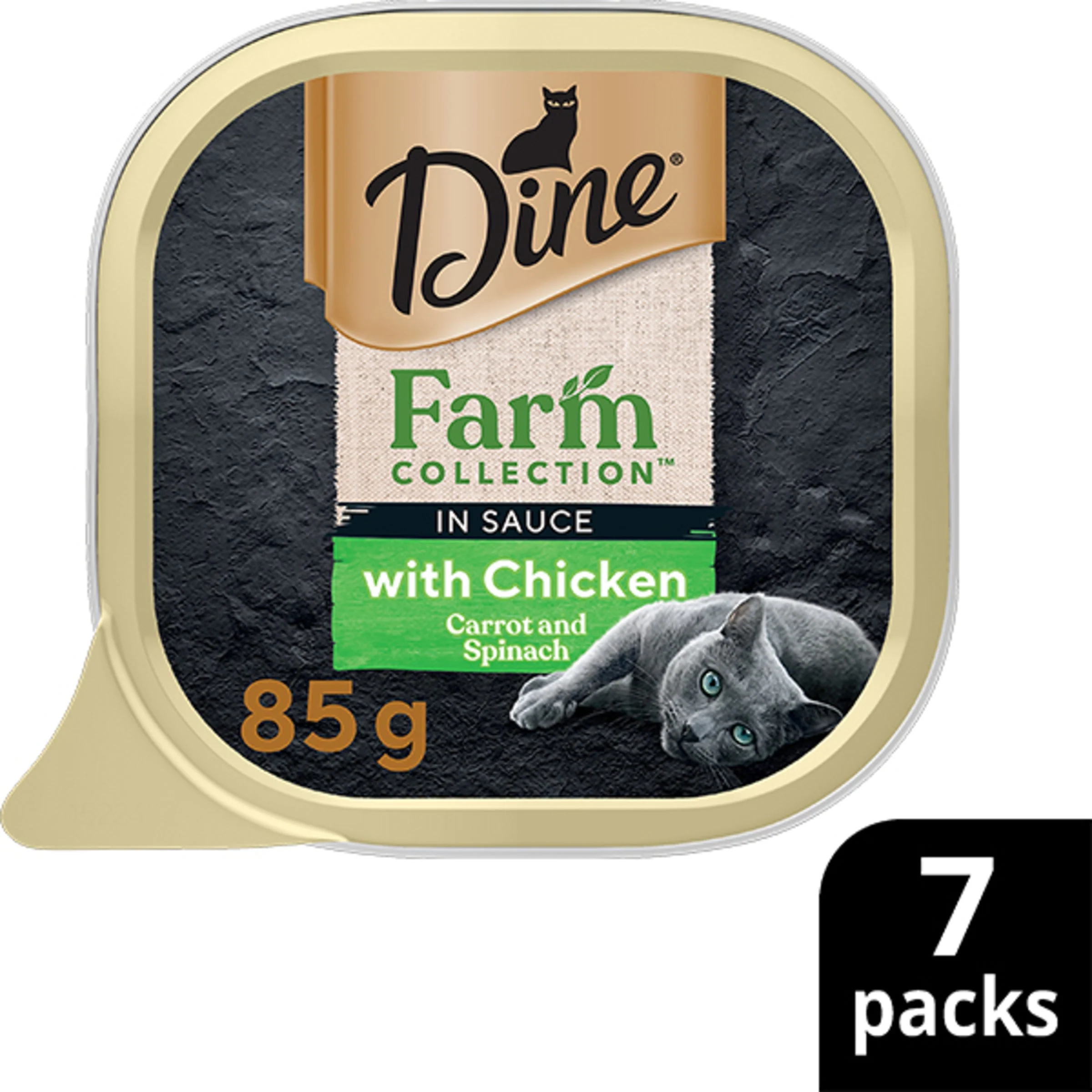 Dine Farm Collection Chicken Carrot and Spinach Adult Cat Wet Food 85g x 7 - Image 3