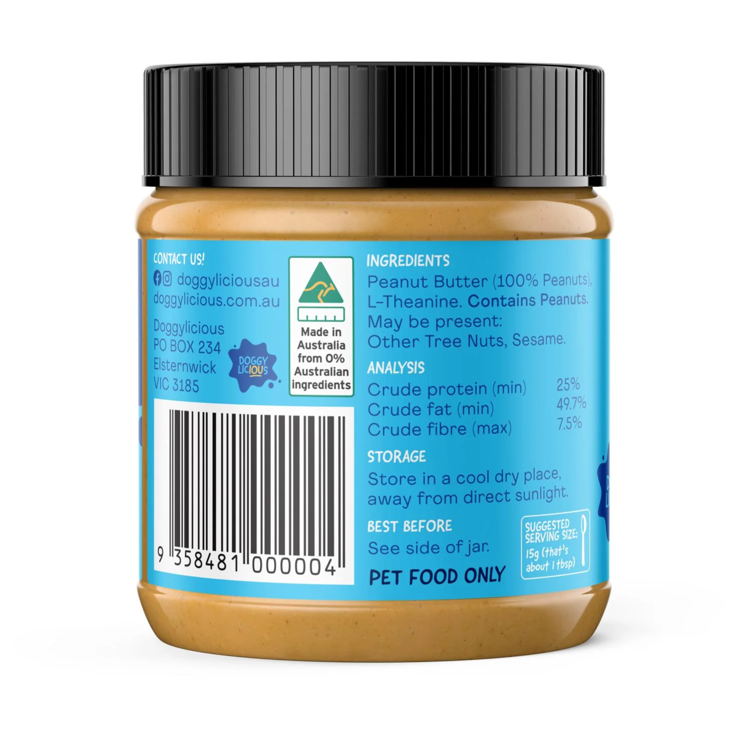 Doggylicious Calming Doggy Peanut Butter 250g - Image 2