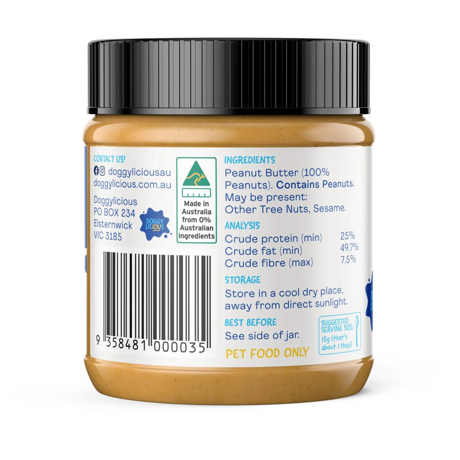 Doggylicious Original Doggy Peanut Butter 250g - Image 2