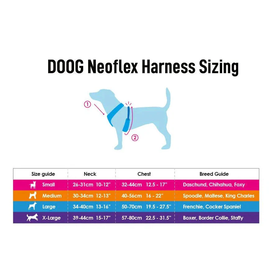 DOOG Neoflex Neoprene Lady Neon Pink Dog Harness Medium - Image 4