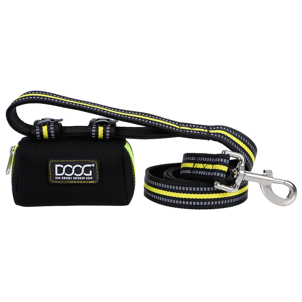 DOOG Walkie Pouch Bolt Neon Black and Yellow Neoprene Poo Bag Holder - Image 4