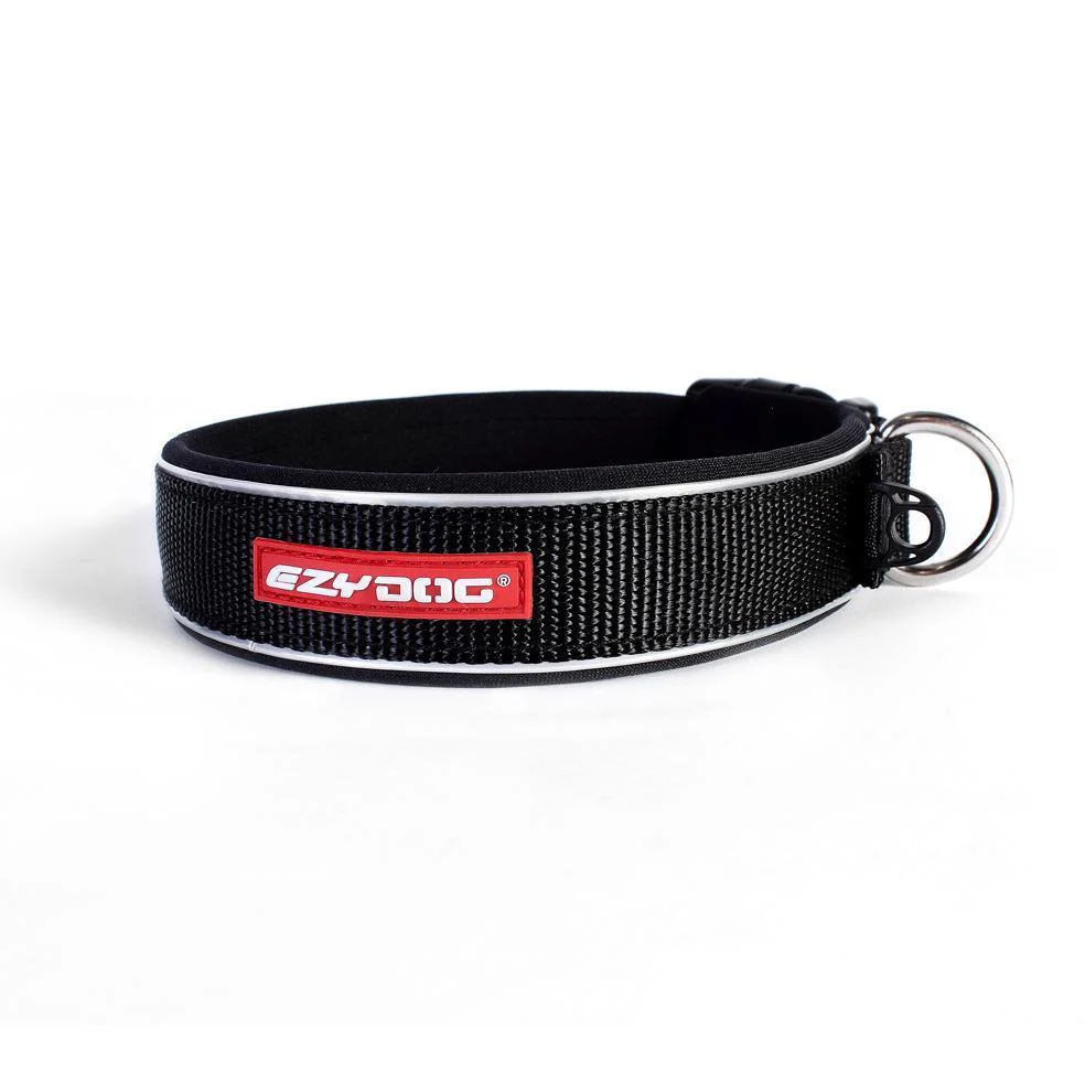 EzyDog Classic Neoprene Dog Collar Black Medium