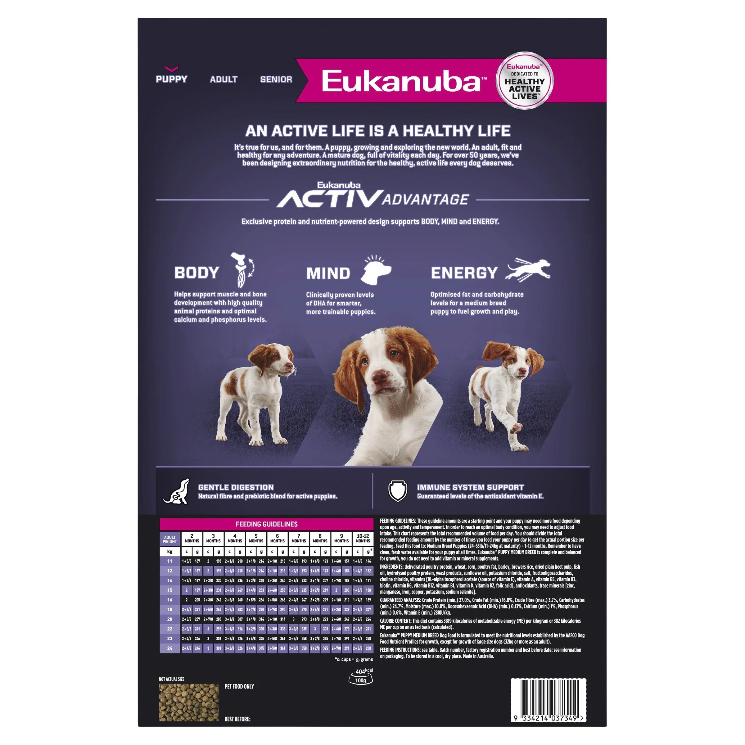 Eukanuba Dog Puppy Medium Breed Dry Food 15kg - Image 4