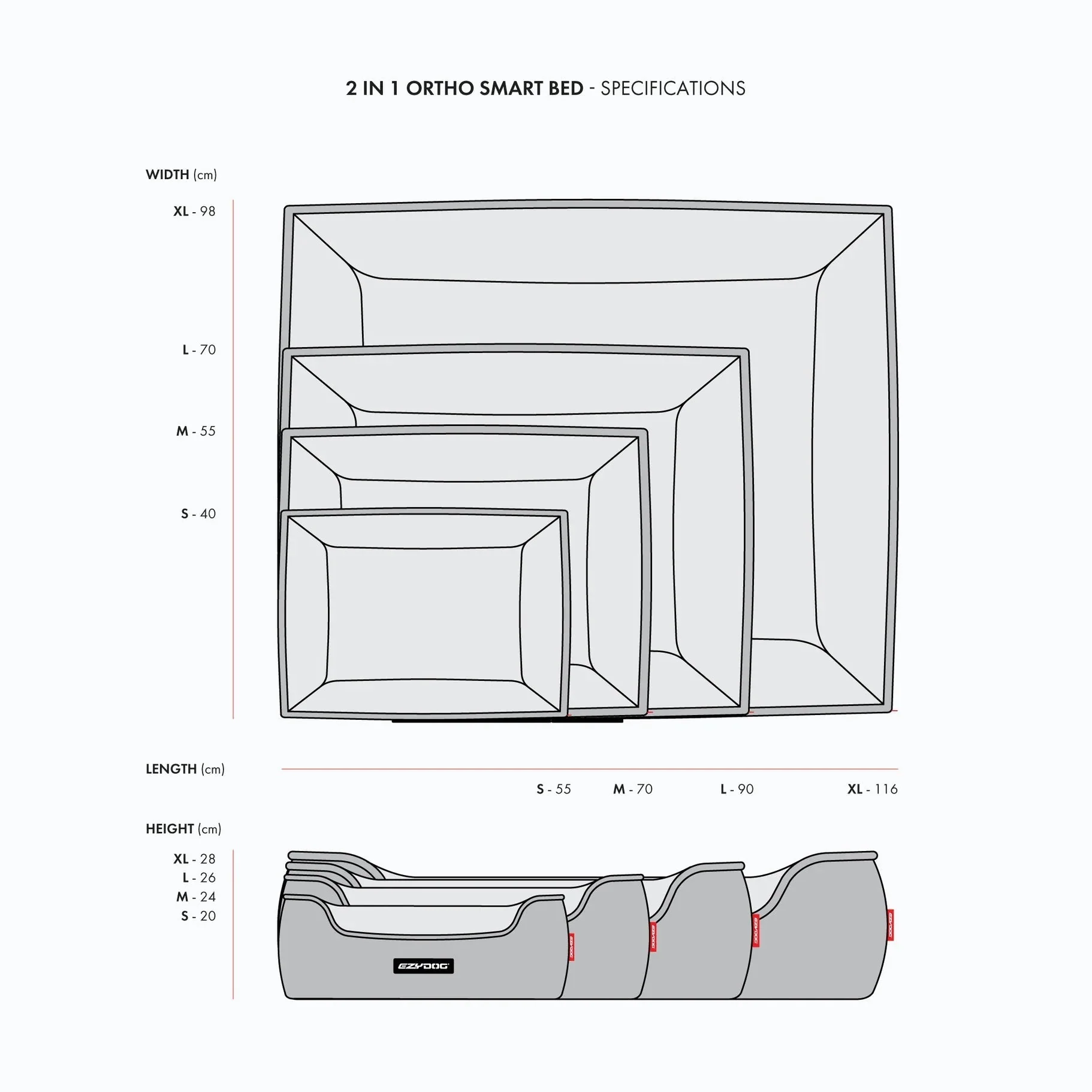 Ezydog 2in1 Ortho Smart Dog Bed Large - Image 7