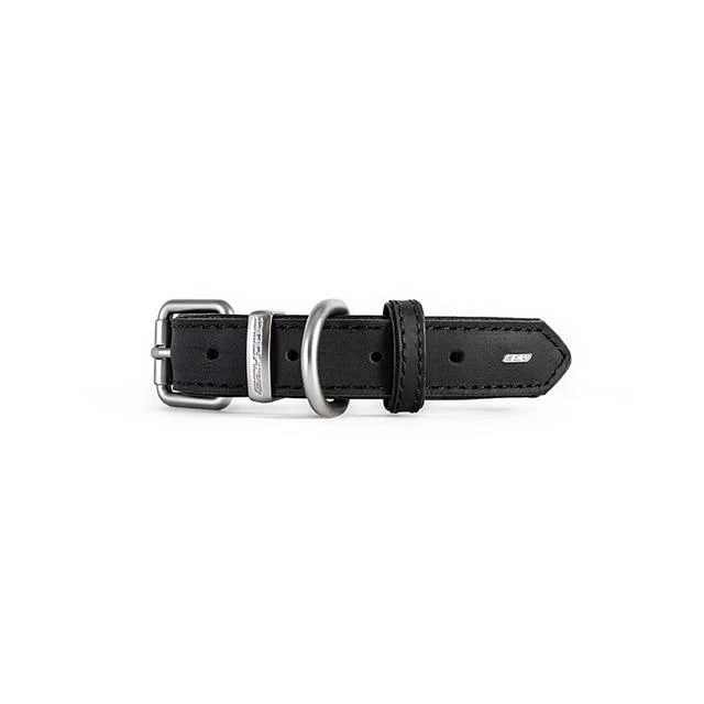 EzyDog Oxford Leather Dog Collar Black Small - Image 2