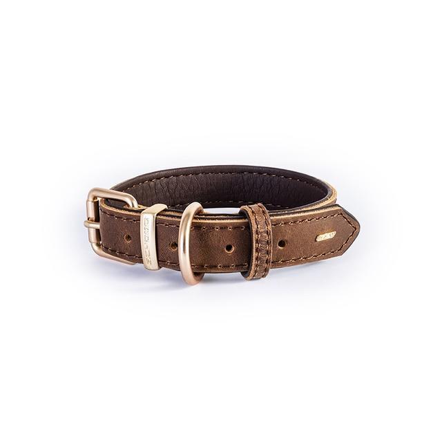 EzyDog Oxford Leather Dog Collar Brown Extra Large
