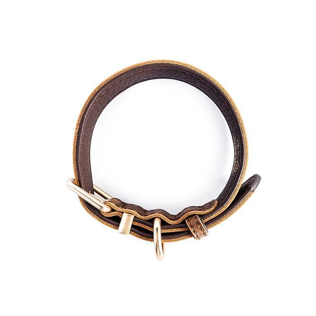EzyDog Oxford Leather Dog Collar Brown Extra Large - Image 2