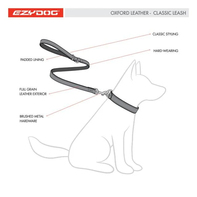 EzyDog Oxford Leather Dog Lead Brown - Image 7