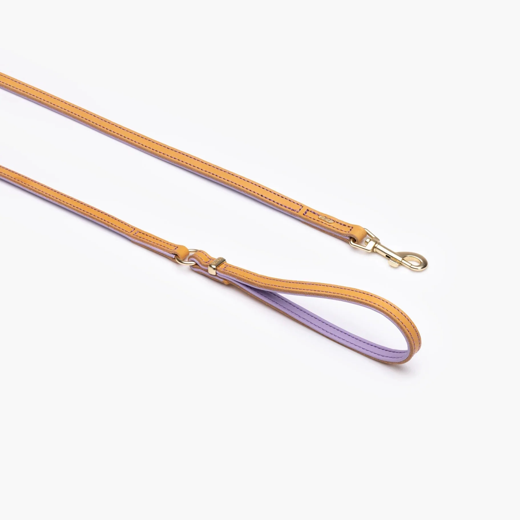 EzyDog Oxford Leather Dog Lead Blonde and Lilac 42inch - Image 2