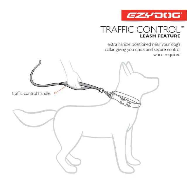 EzyDog Zero Shock Dog Lead Blue Denim Large 48inch - Image 5