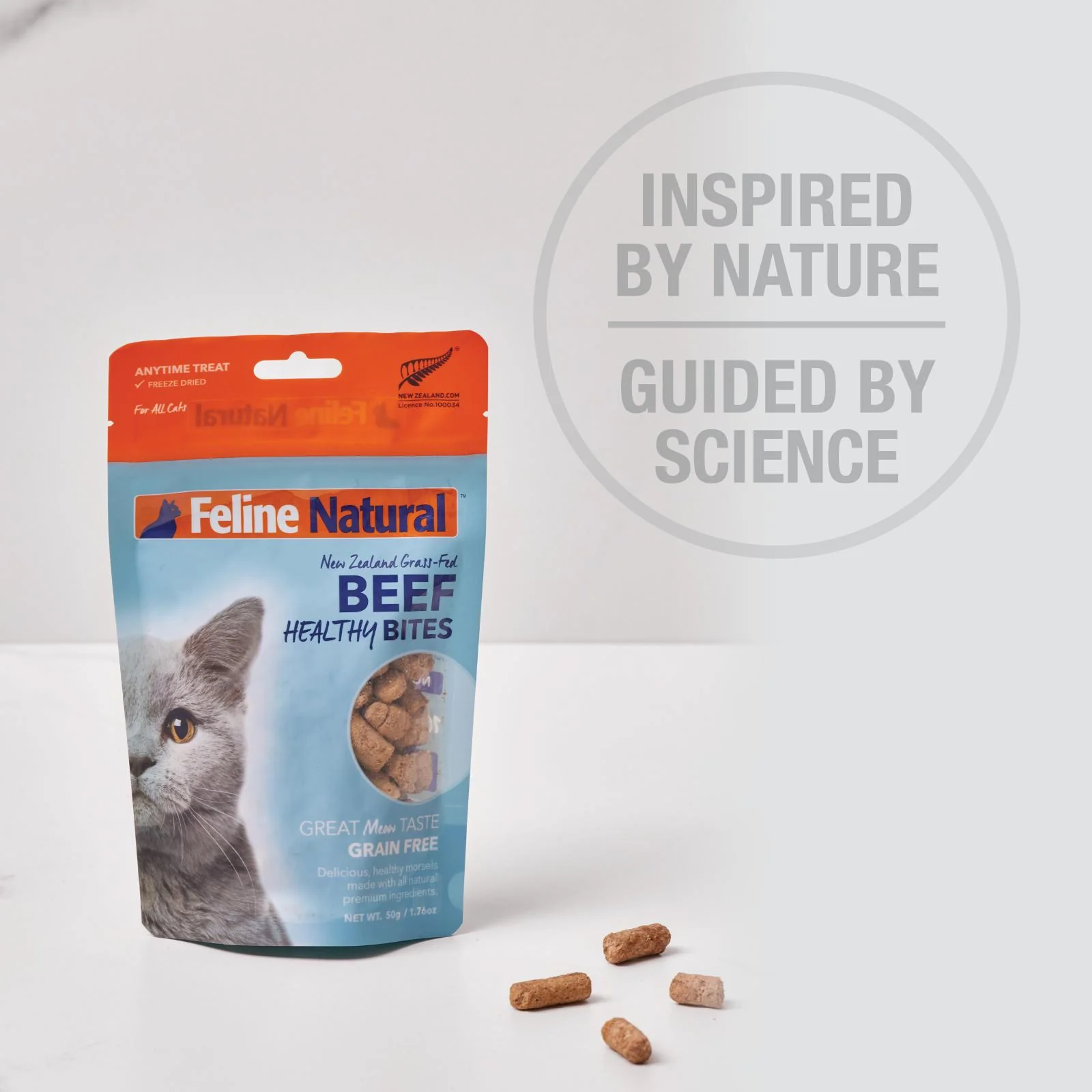 Feline Natural Beef Healthy Bites Freeze Dried Cat Treats 50g - Image 9