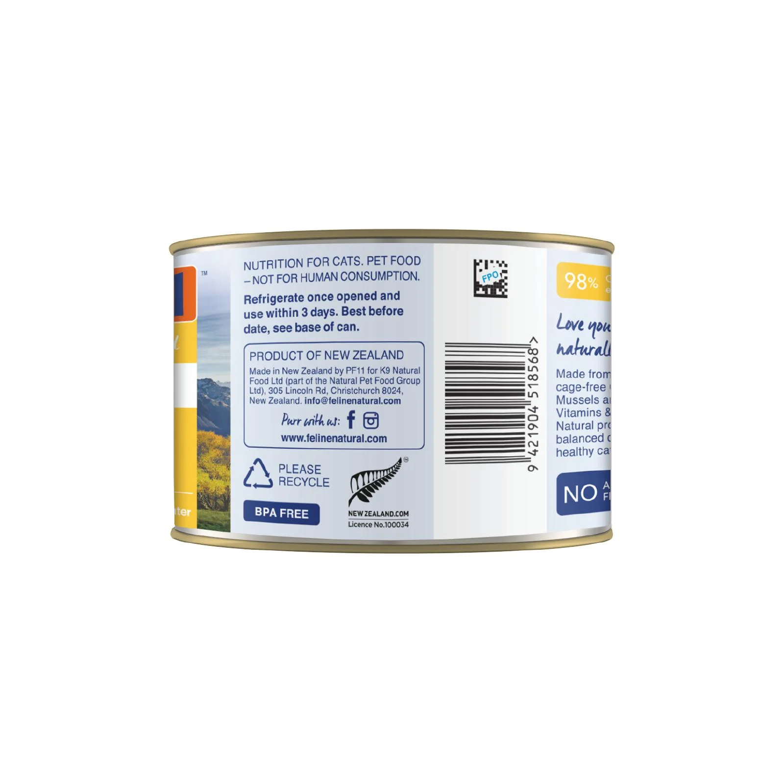Feline Natural Chicken Feast Wet Cat Food 170g x 12 - Image 4