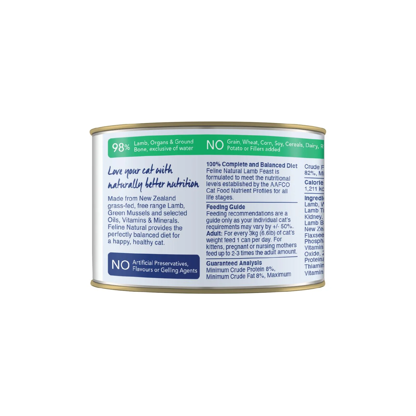 Feline Natural Lamb Feast Wet Cat Food 170g x 12 - Image 2