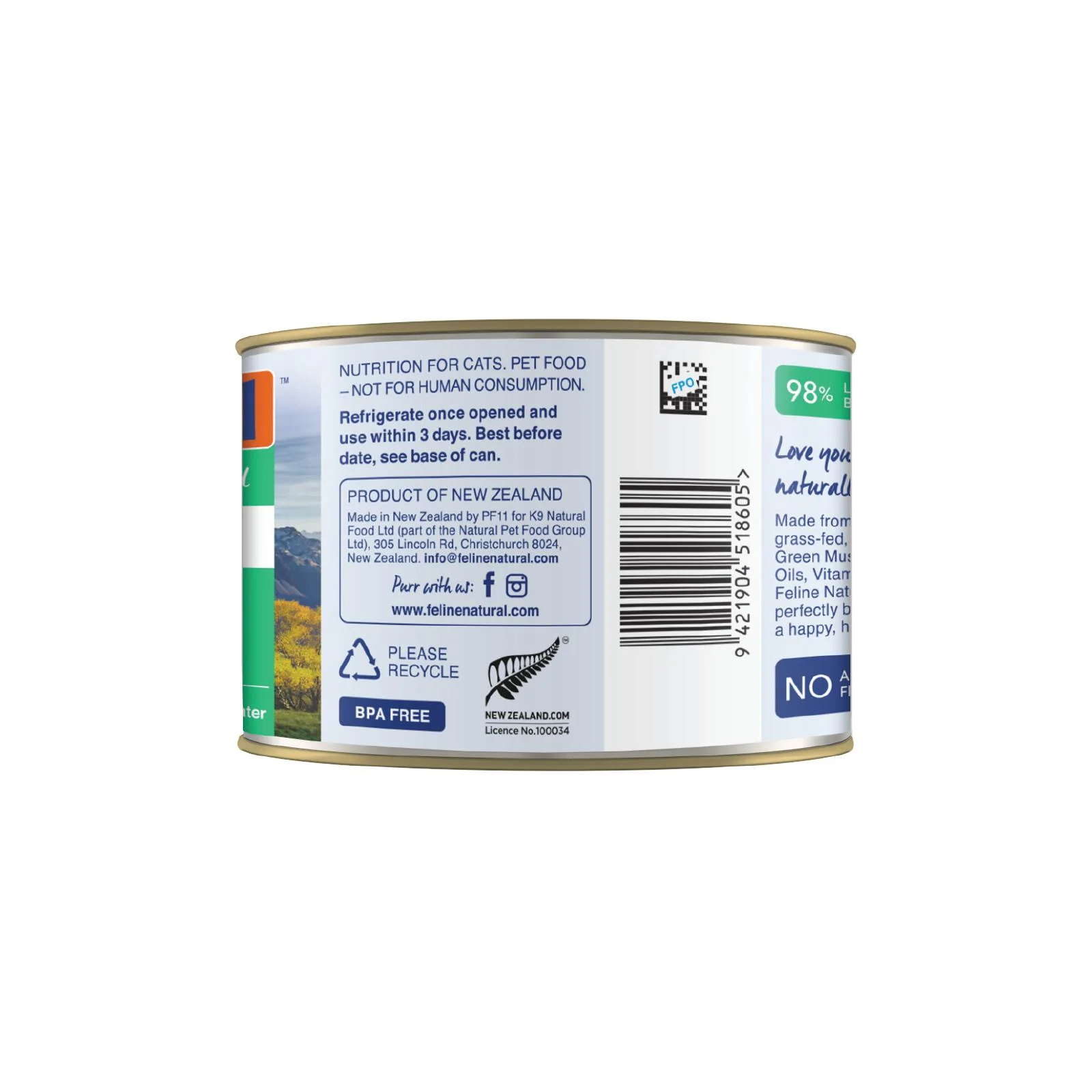 Feline Natural Lamb Feast Wet Cat Food 170g x 12 - Image 4