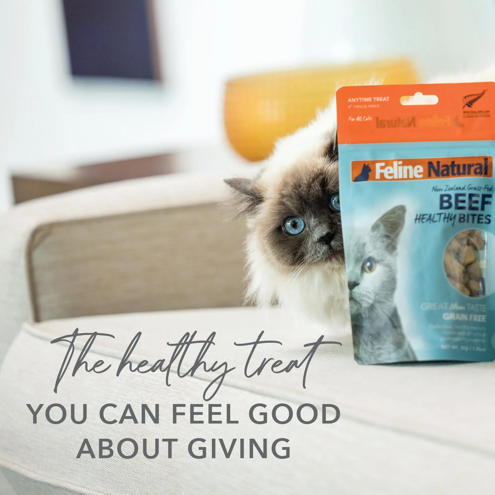 Feline Natural Lamb Healthy Bites Freeze Dried Cat Treats 50g - Image 6