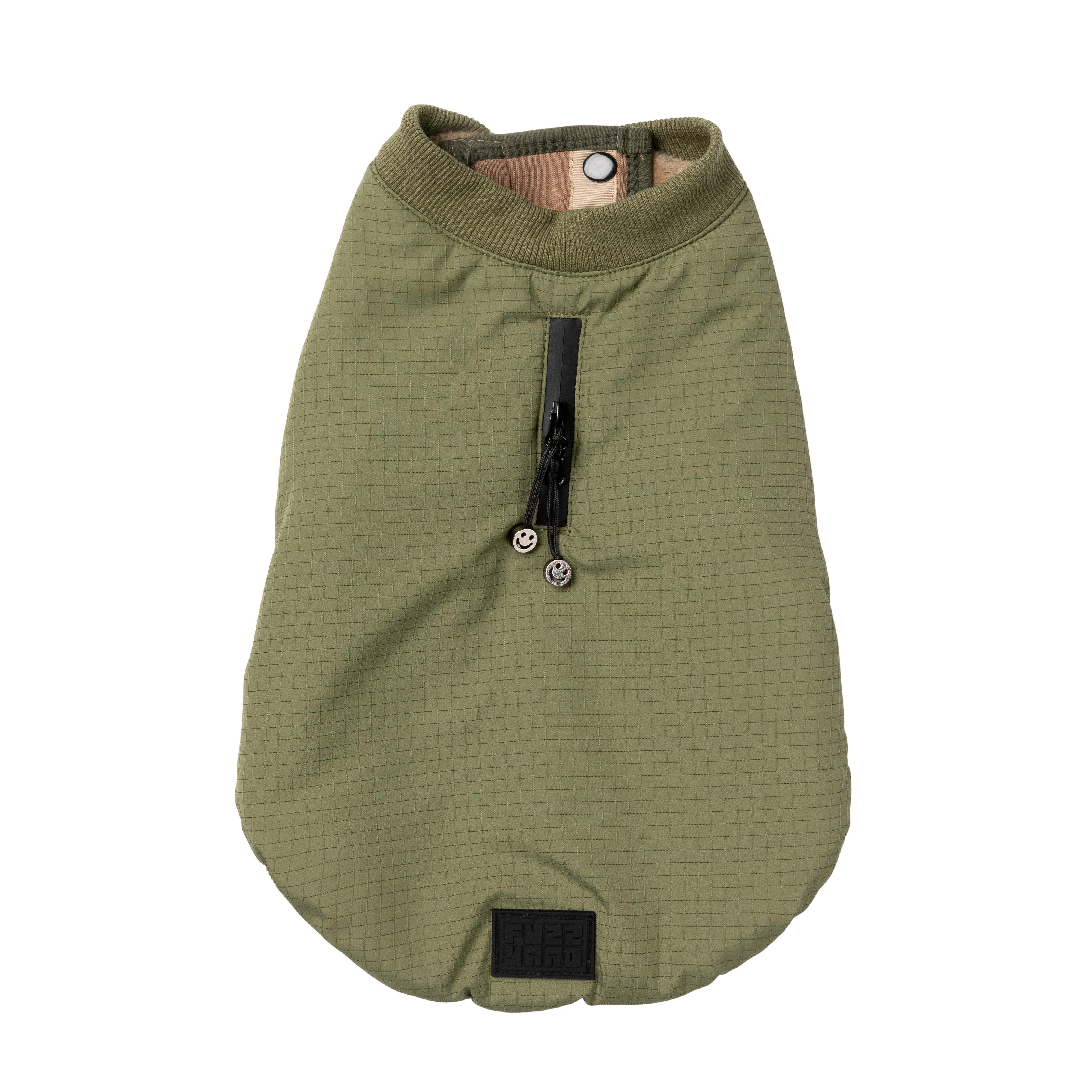 FuzzYard Dog Apparel Bomber Jacket Khaki Green Size 4 - Image 6