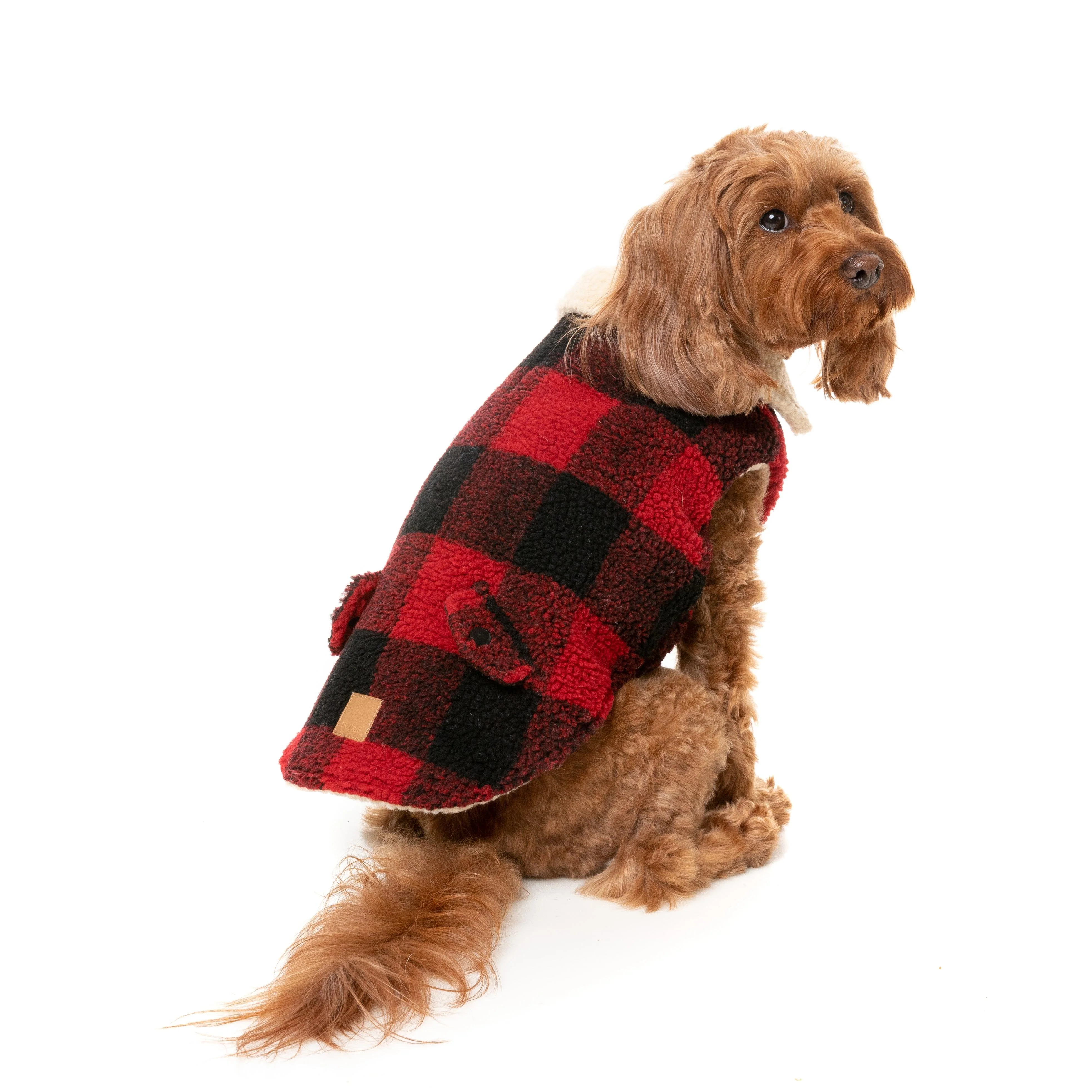 FuzzYard Dog Apparel Jacket Lumberjack Red Size 4 - Image 5