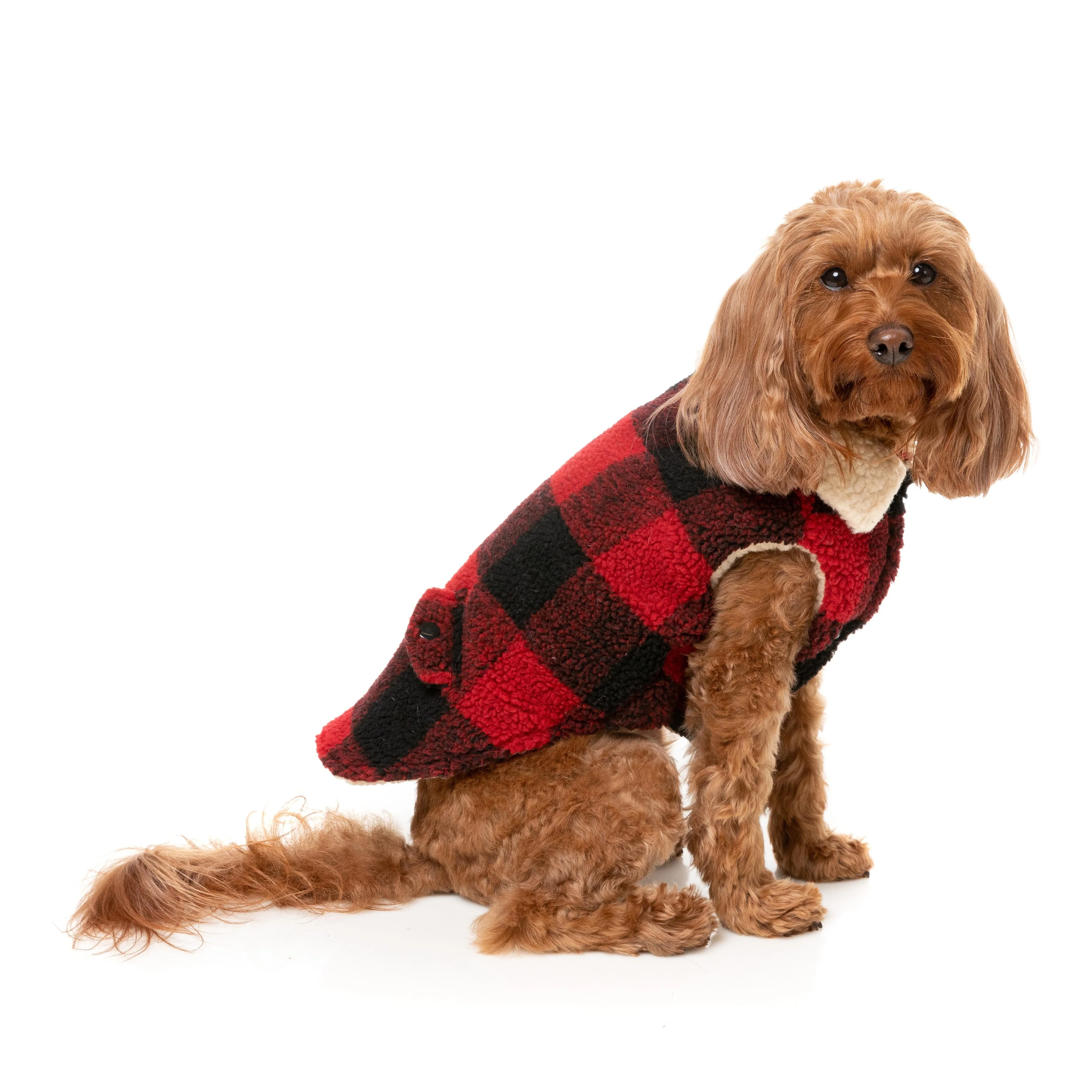 FuzzYard Dog Apparel Jacket Lumberjack Red Size 7 ^+^ - Image 2