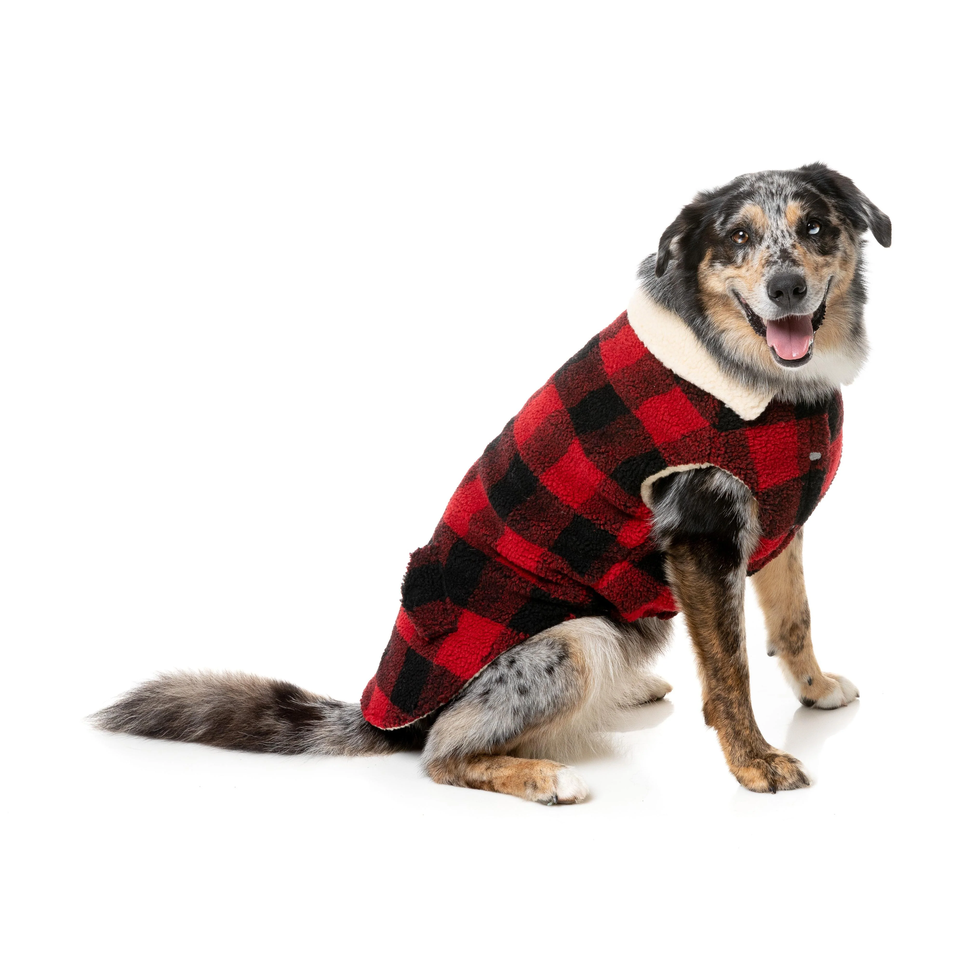 FuzzYard Dog Apparel Jacket Lumberjack Red Size 7 ^+^ - Image 4
