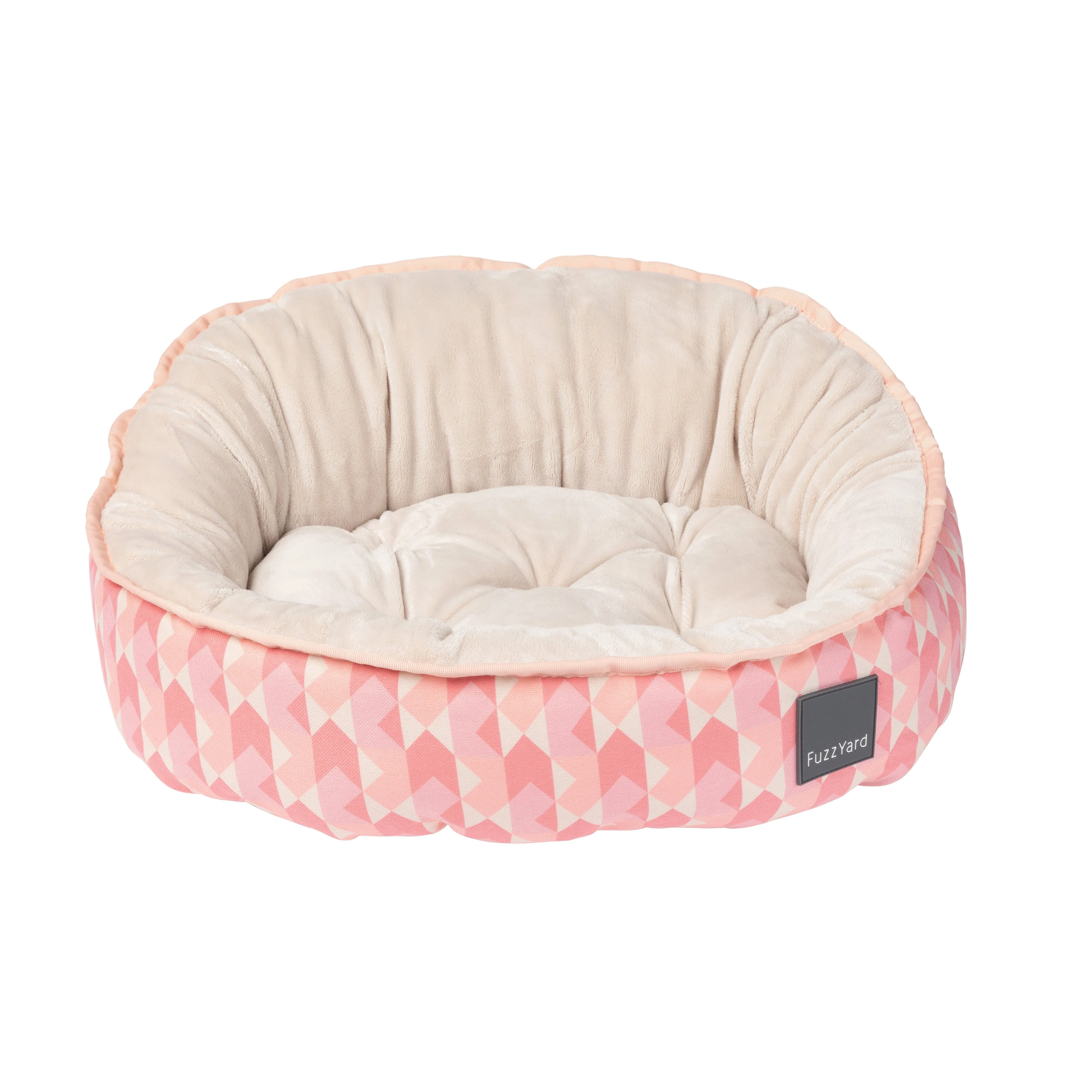 Fuzzyard Reversible Dog Bed Pink Lemonade Large - Image 3