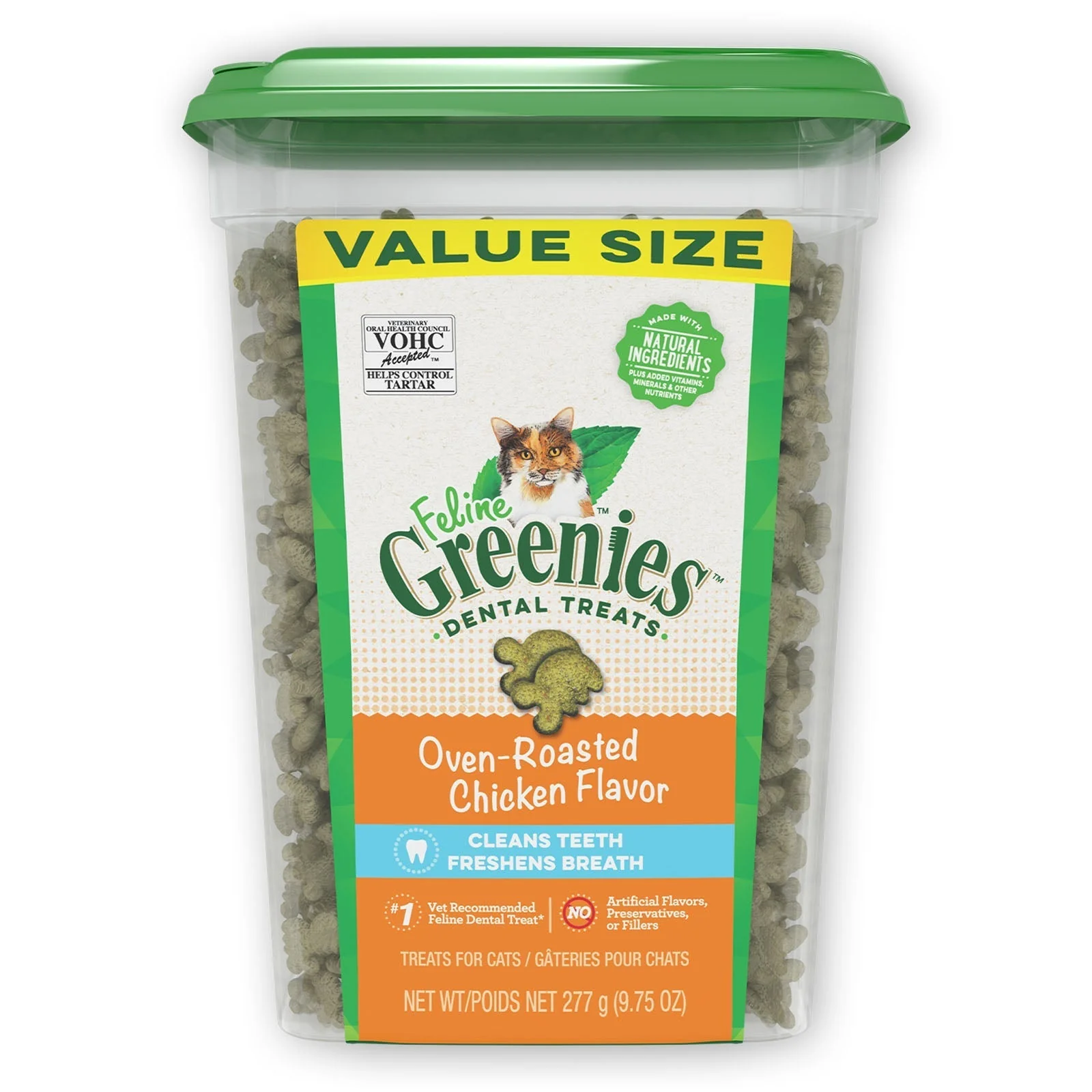 Greenies Cat Dental Treats Oven Roasted Chicken 277g