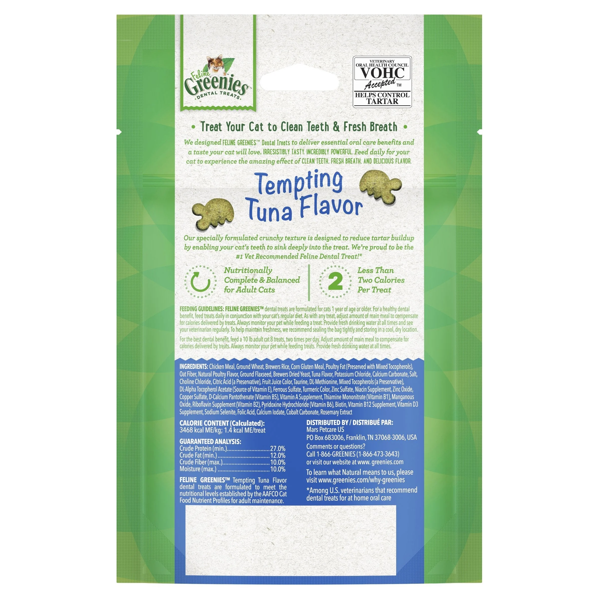 Greenies Cat Dental Treats Tempting Tuna 60g - Image 2