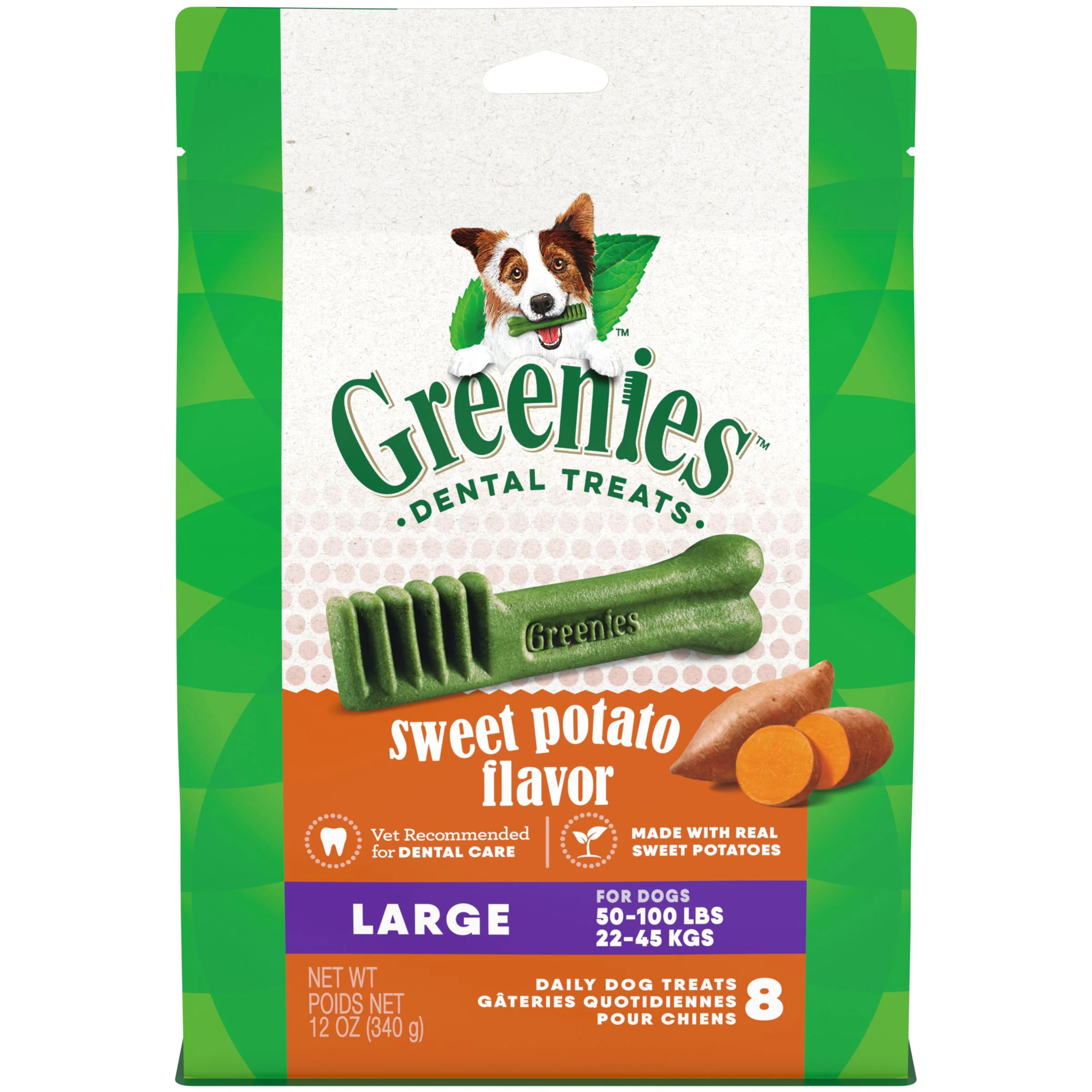 Greenies Dog Sweet Potato Dental Treats for Large Dogs 340g - Image 3