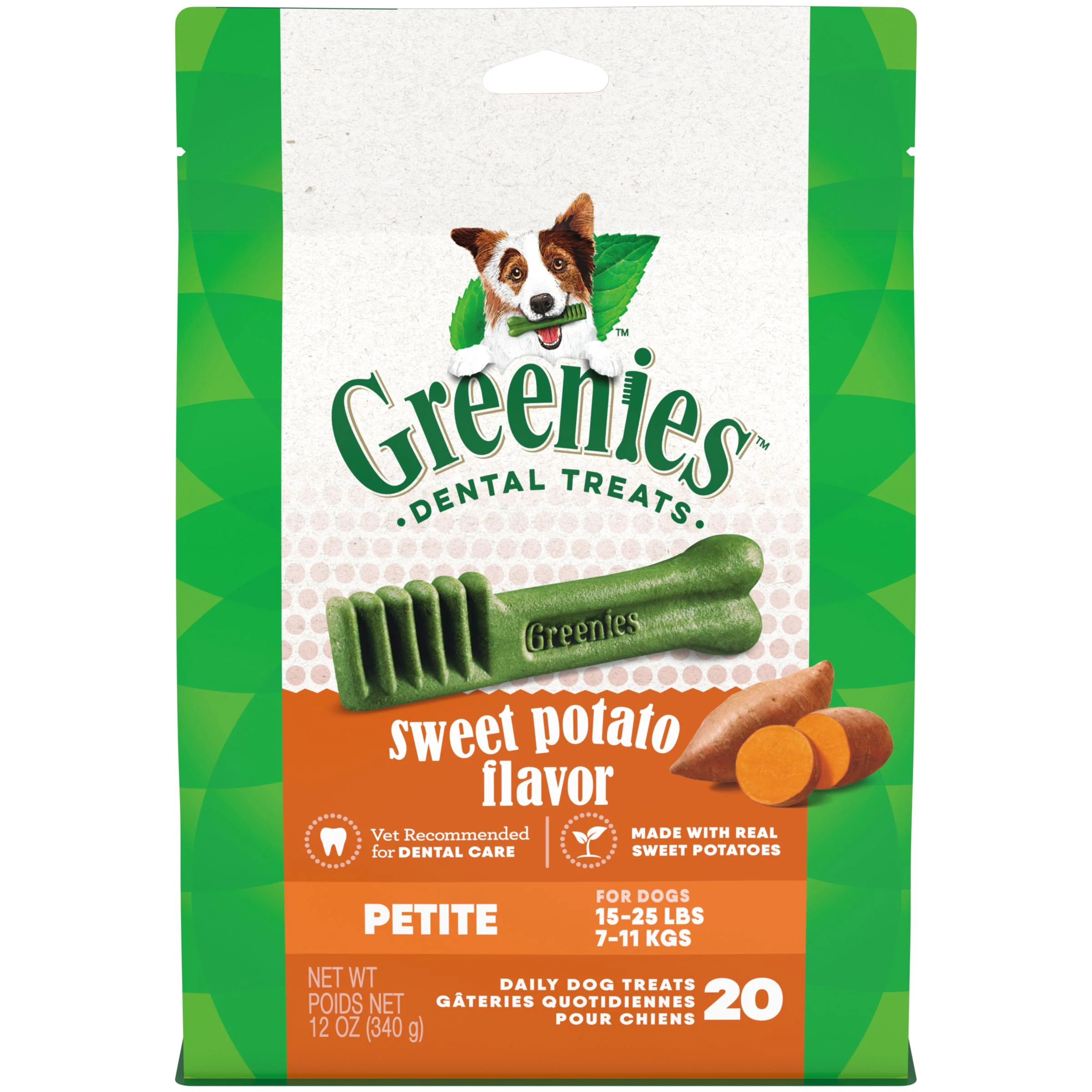 Greenies Dog Sweet Potato Dental Treats for Petite Dogs 340g - Image 3