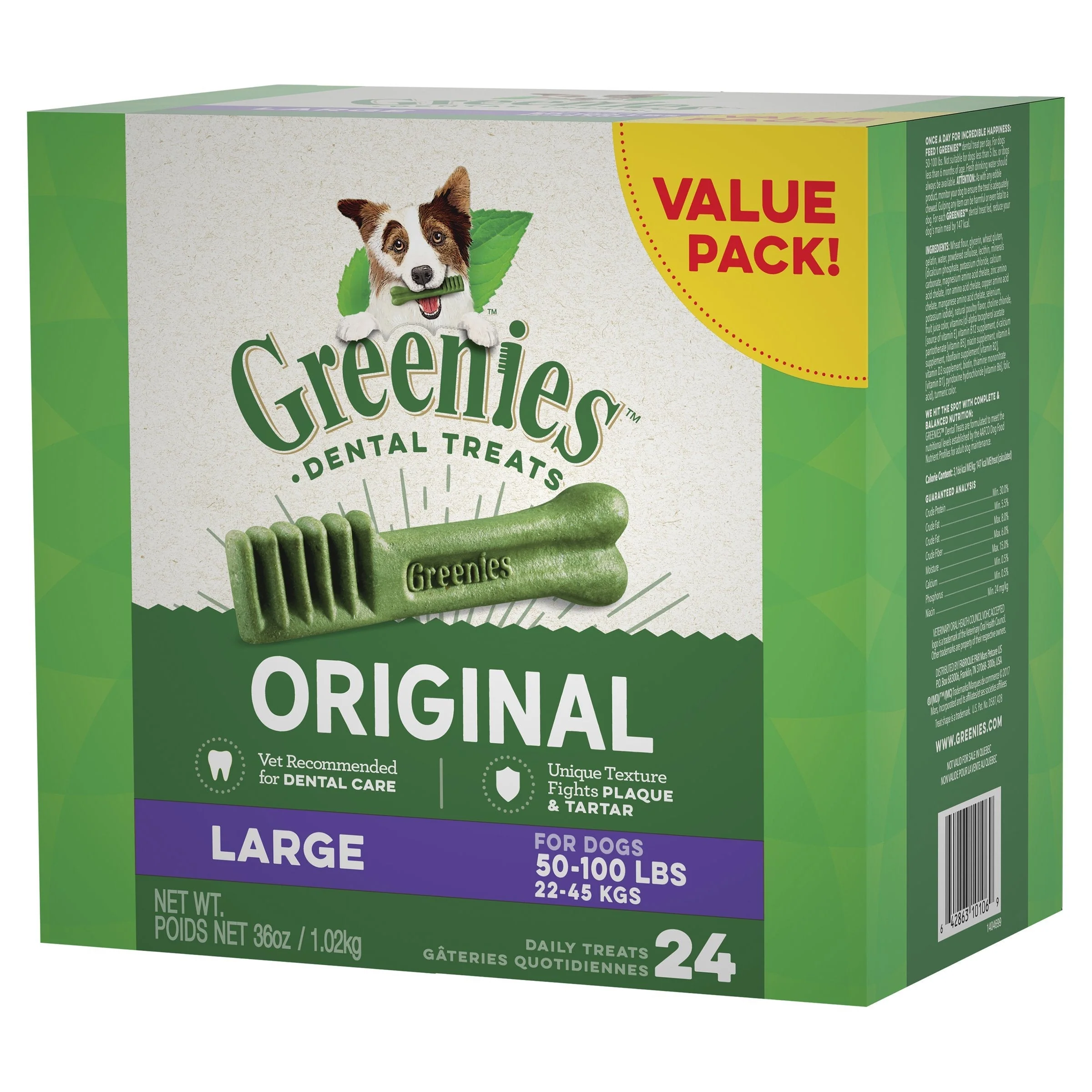 Greenies Dog Original Dental Treats for Large Dogs Value Pack 1kg - Image 4
